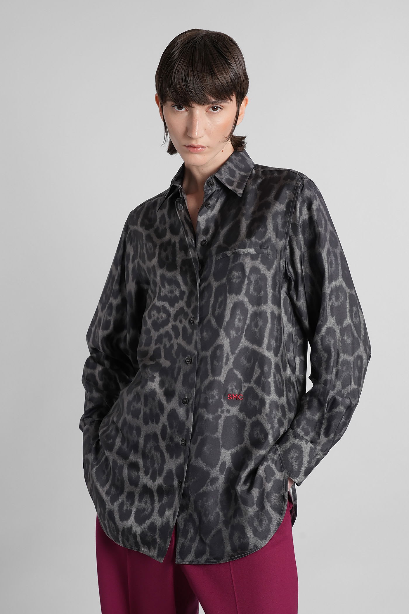Shirt In Grey Silk
