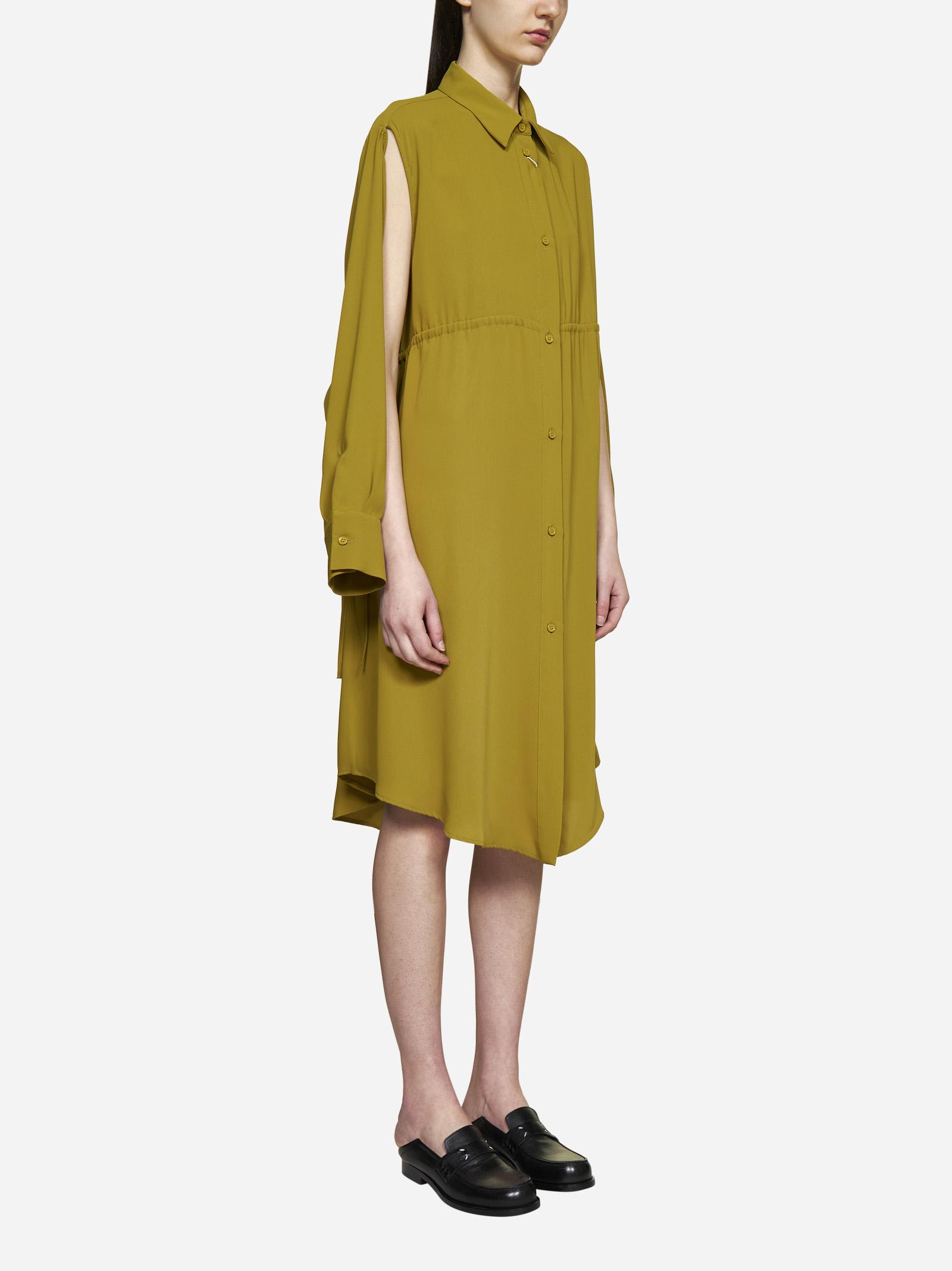Mm6 Maison Margiela Woman Short Dress Military Green Size 8 Polyester In Green