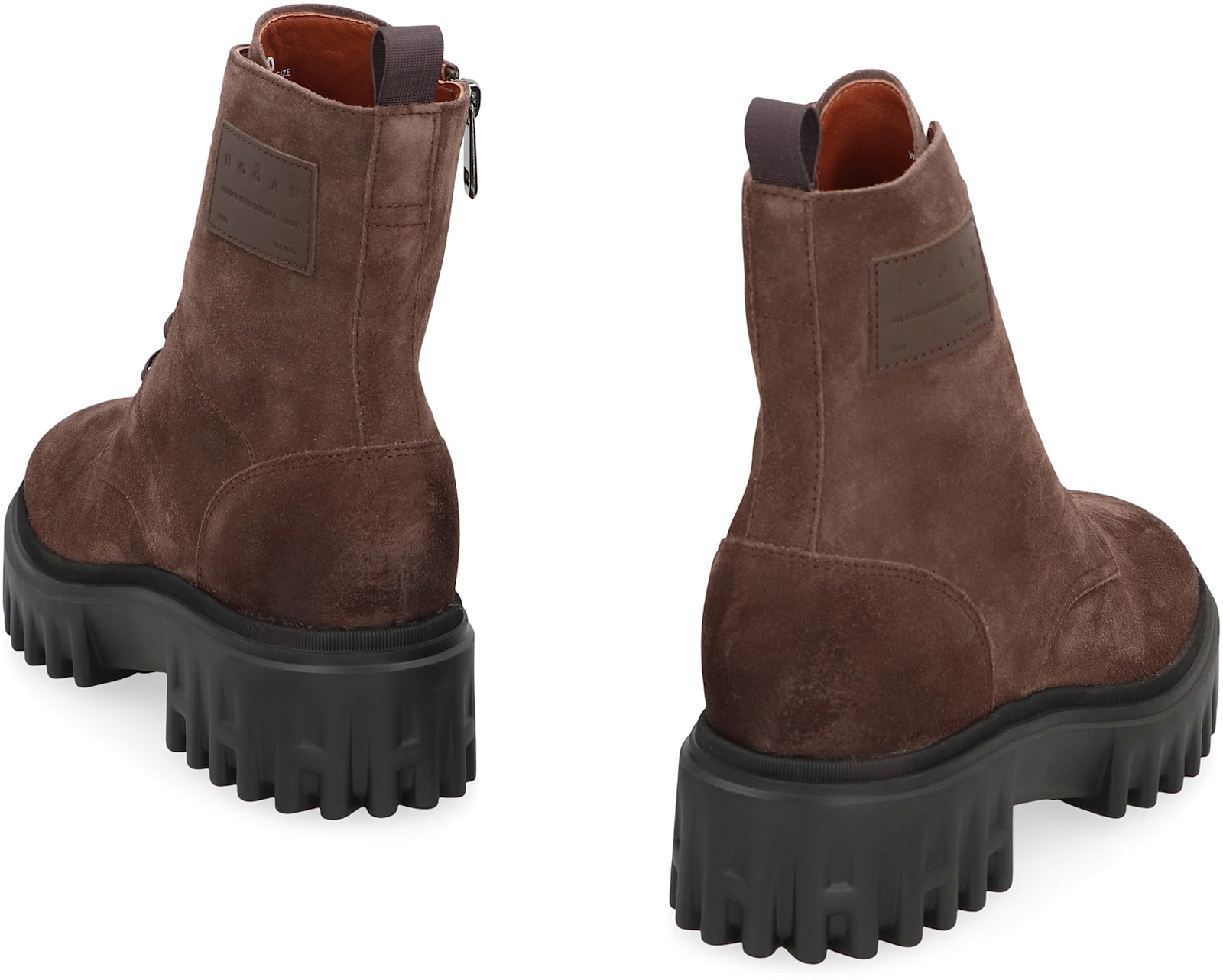 Hogan H700 Lace-up Chunky-sole Boots In Brown