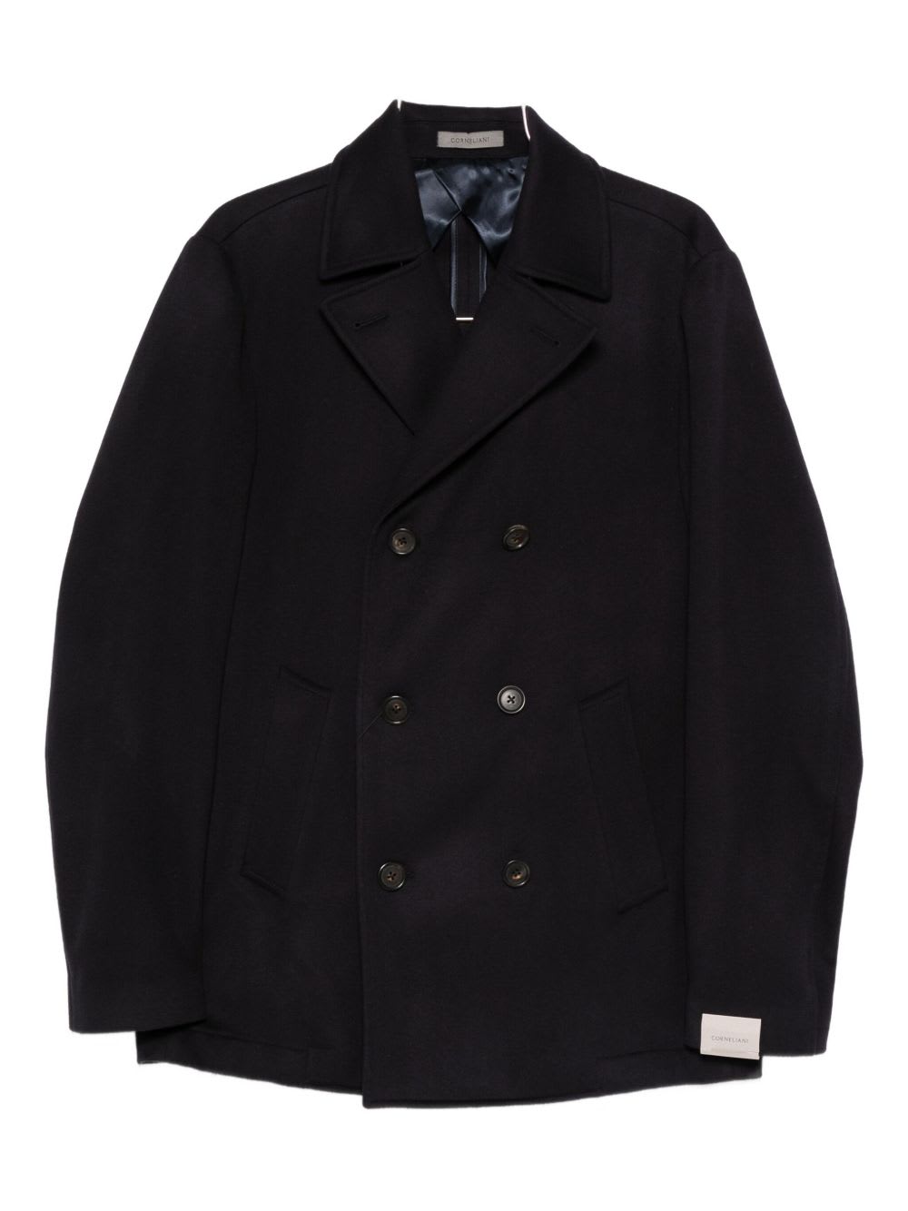Corneliani Double-breasted Blazer In Black