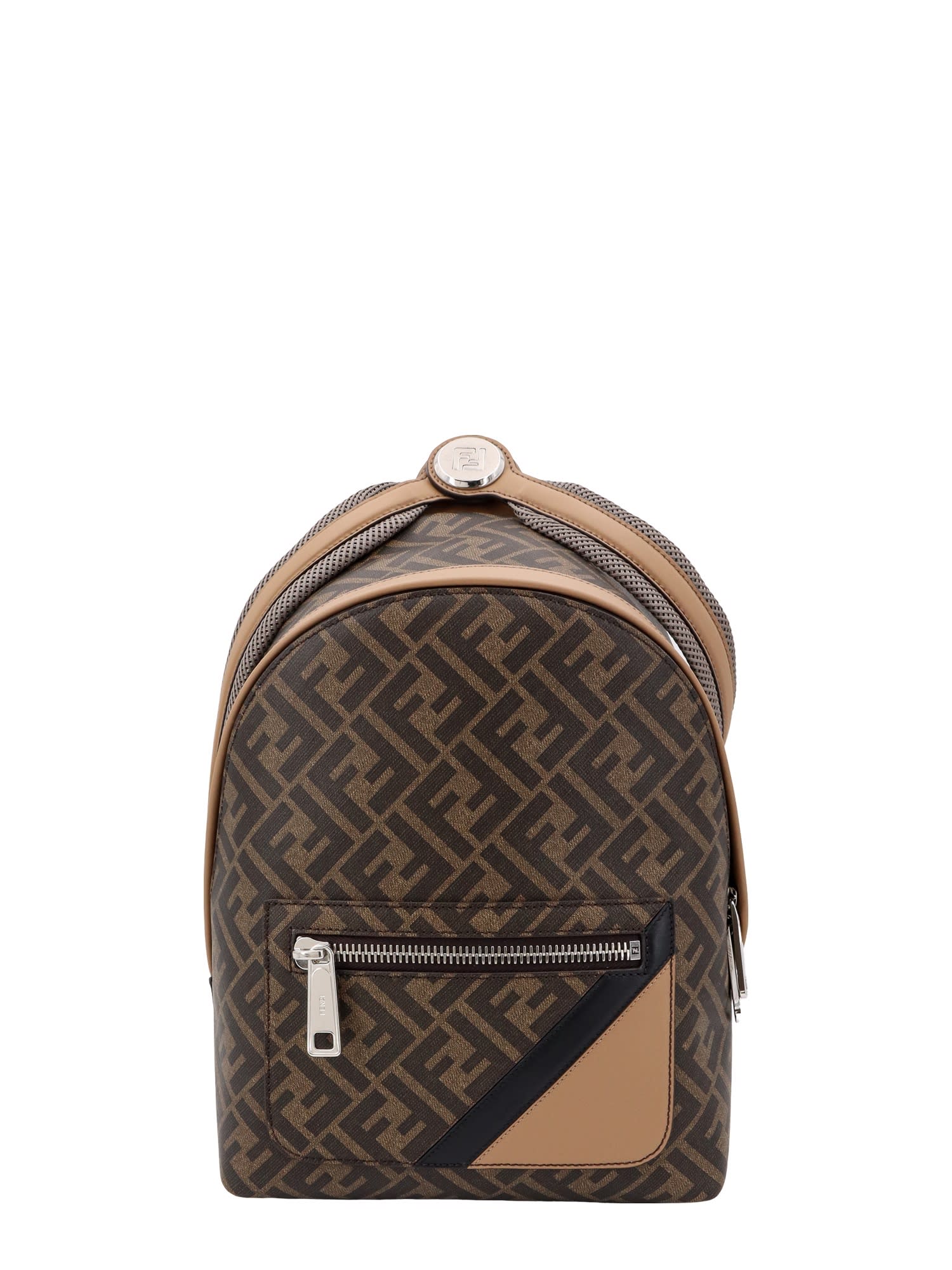 Fendi Chiodo Backpack In Brown
