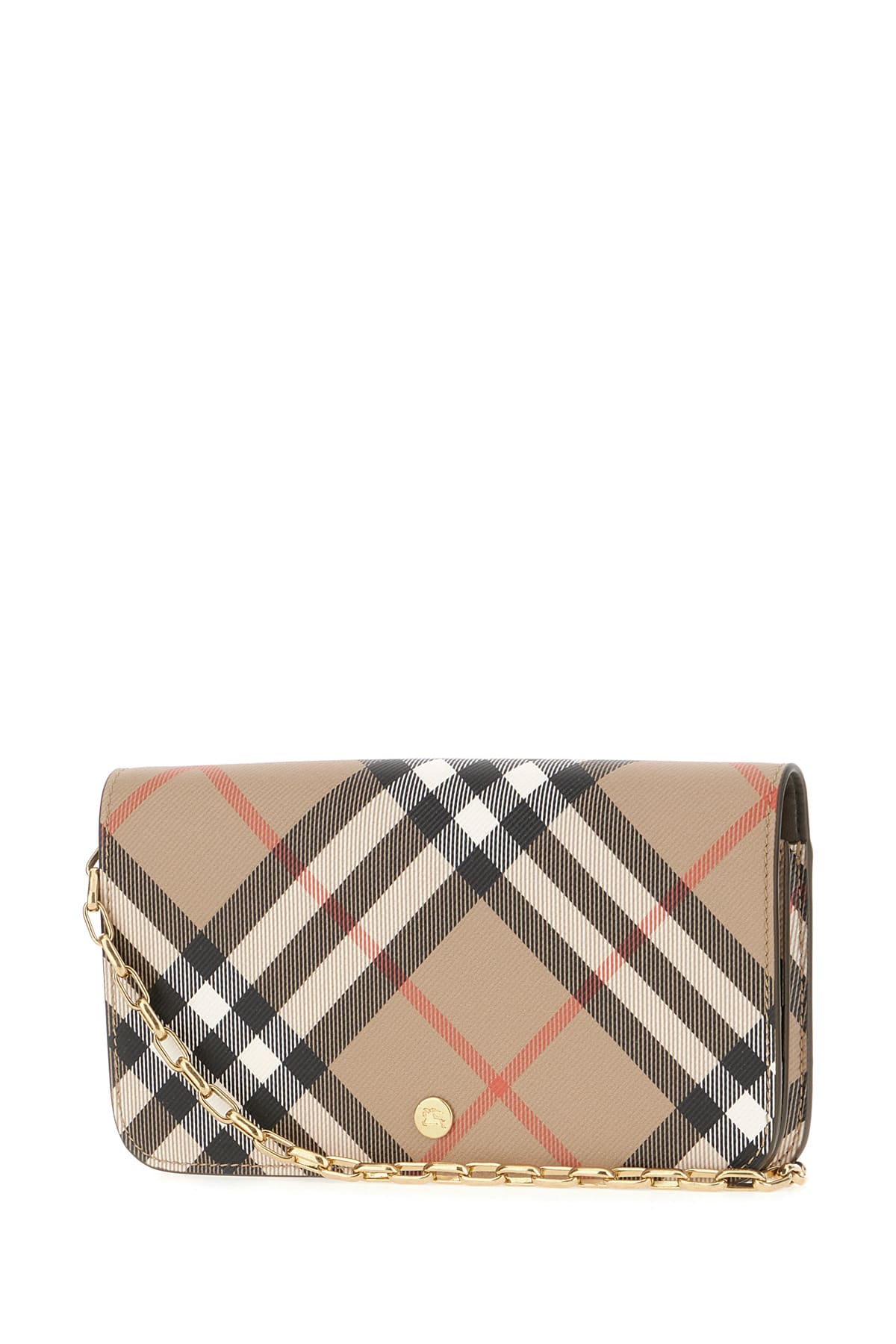 Shop Burberry Embroidered Fabric Wallet In Sand