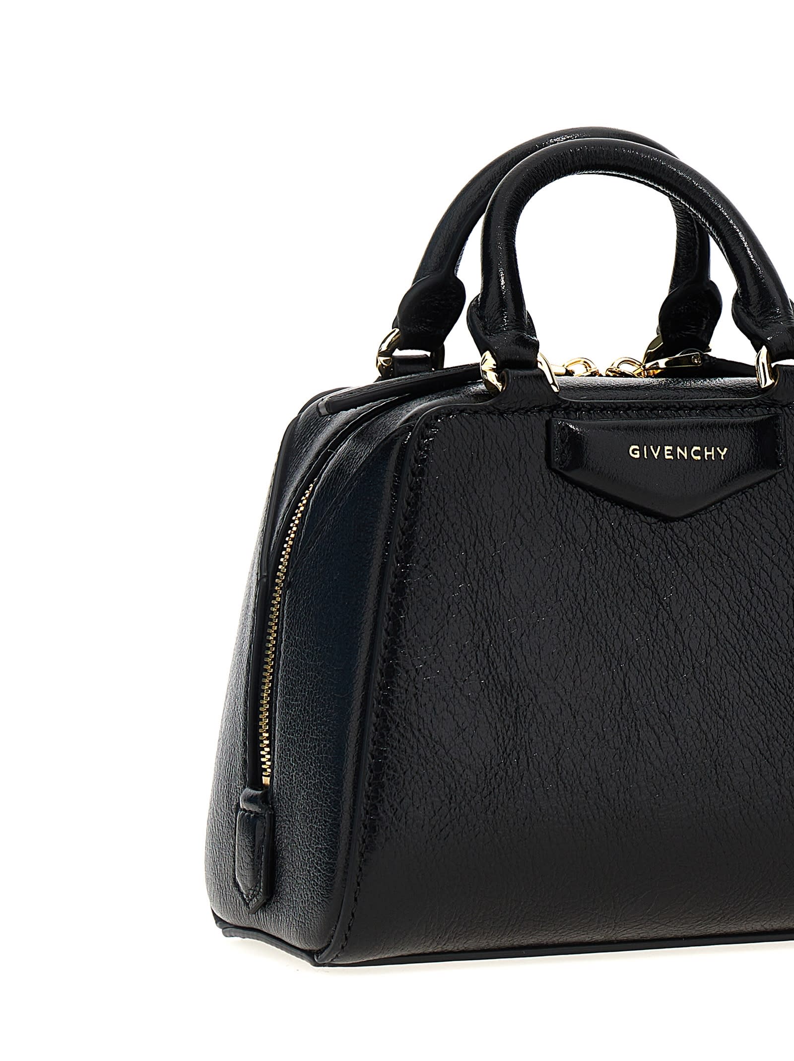 Shop Givenchy Antigona Cube Nano Handbag In Black