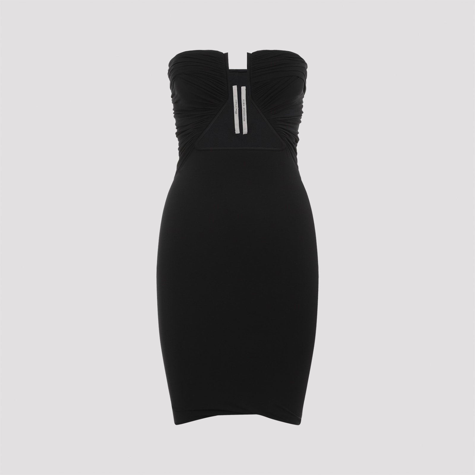 Shop Rick Owens Prong Jersey Mini Dress In Black