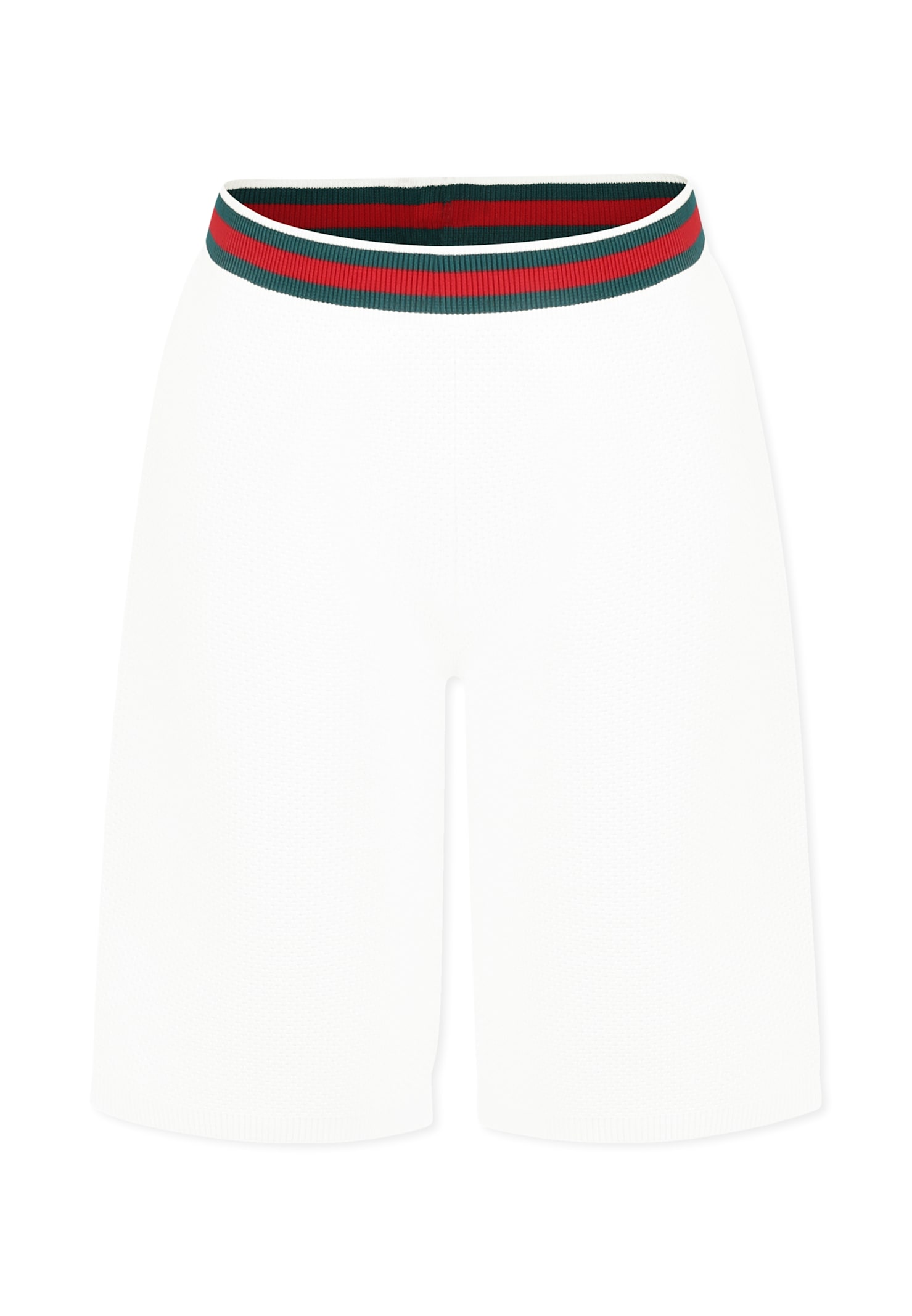Gucci White Shorts For Kids With Web Detail