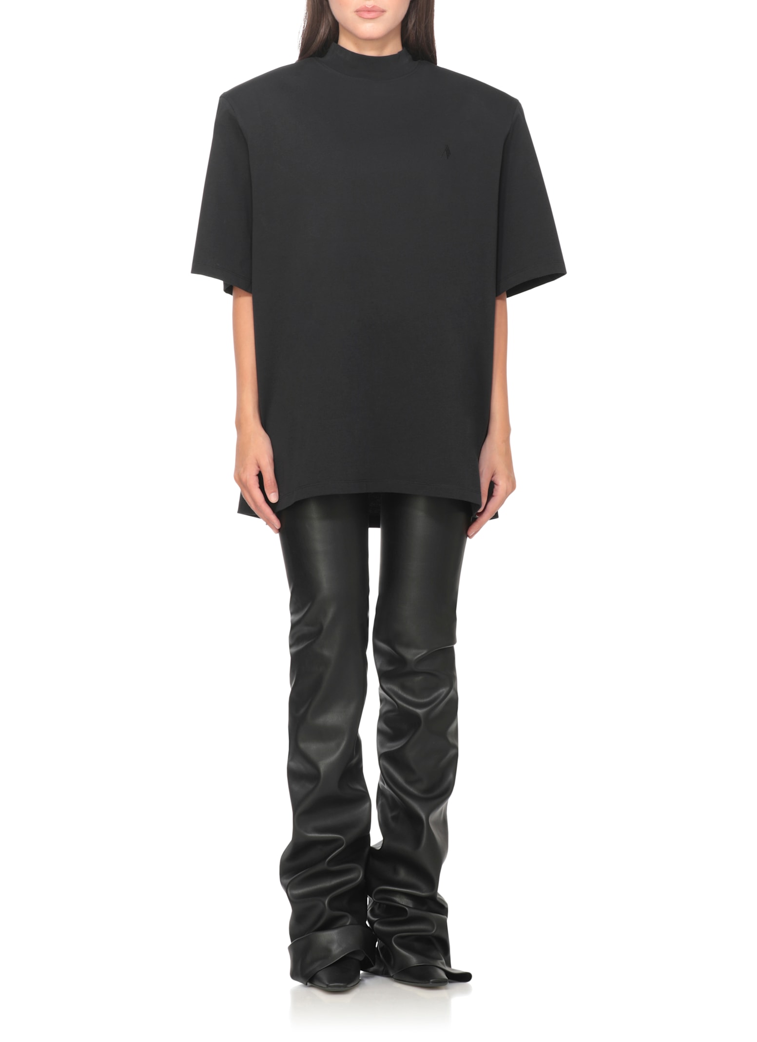 Attico Cotton T-shirt In Black