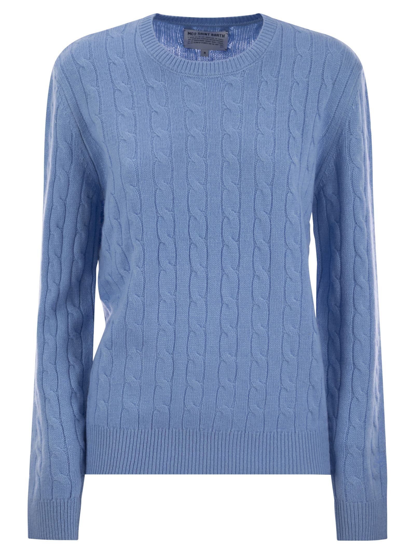 Mc2 Saint Barth Womens Jumper In Wool And Cashmere Blend In Blue