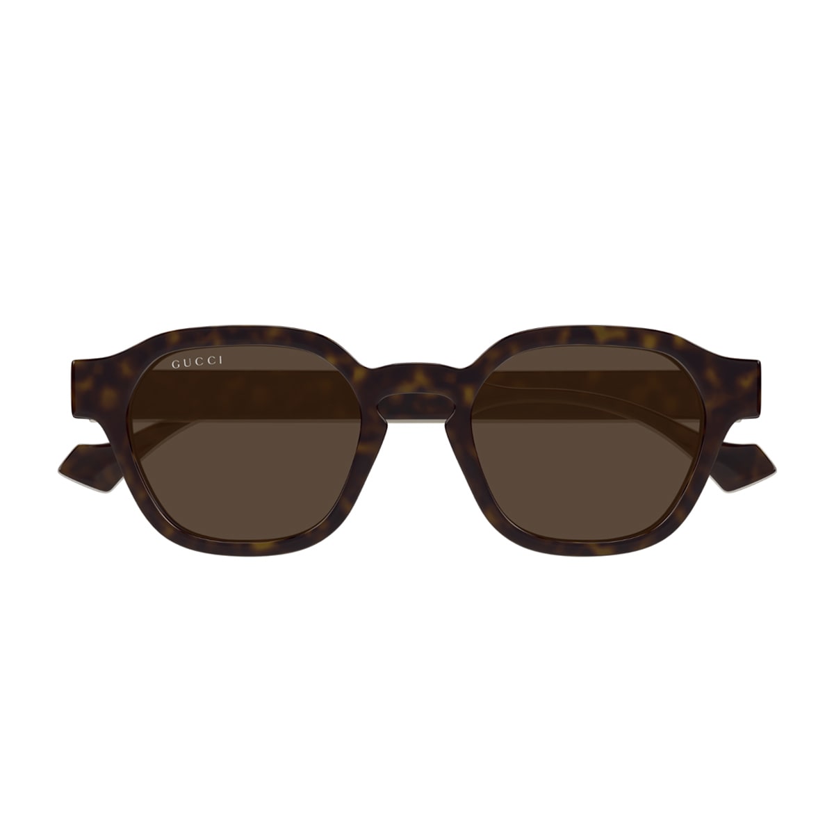 Gucci Gg1730s Linea Lettering 002 Havana Yellow Brown Sunglasses In Marrone