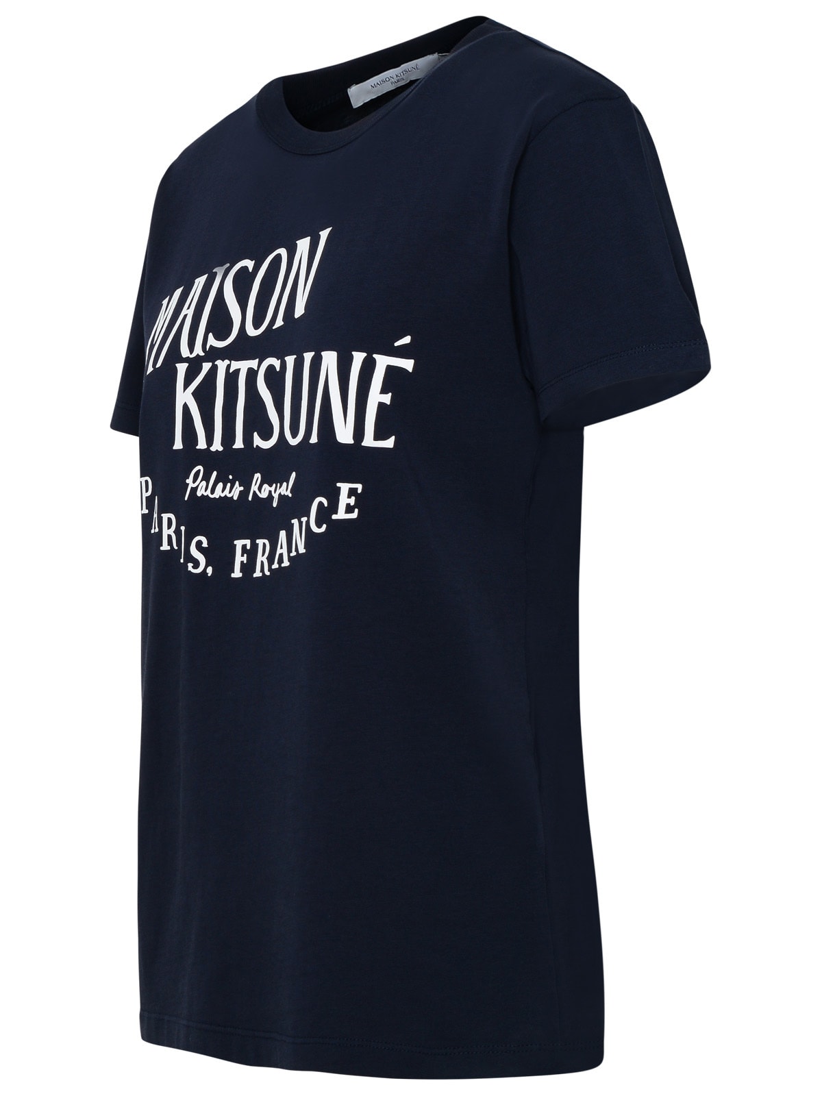 Shop Maison Kitsuné Blue Cotton T-shirt In Navy
