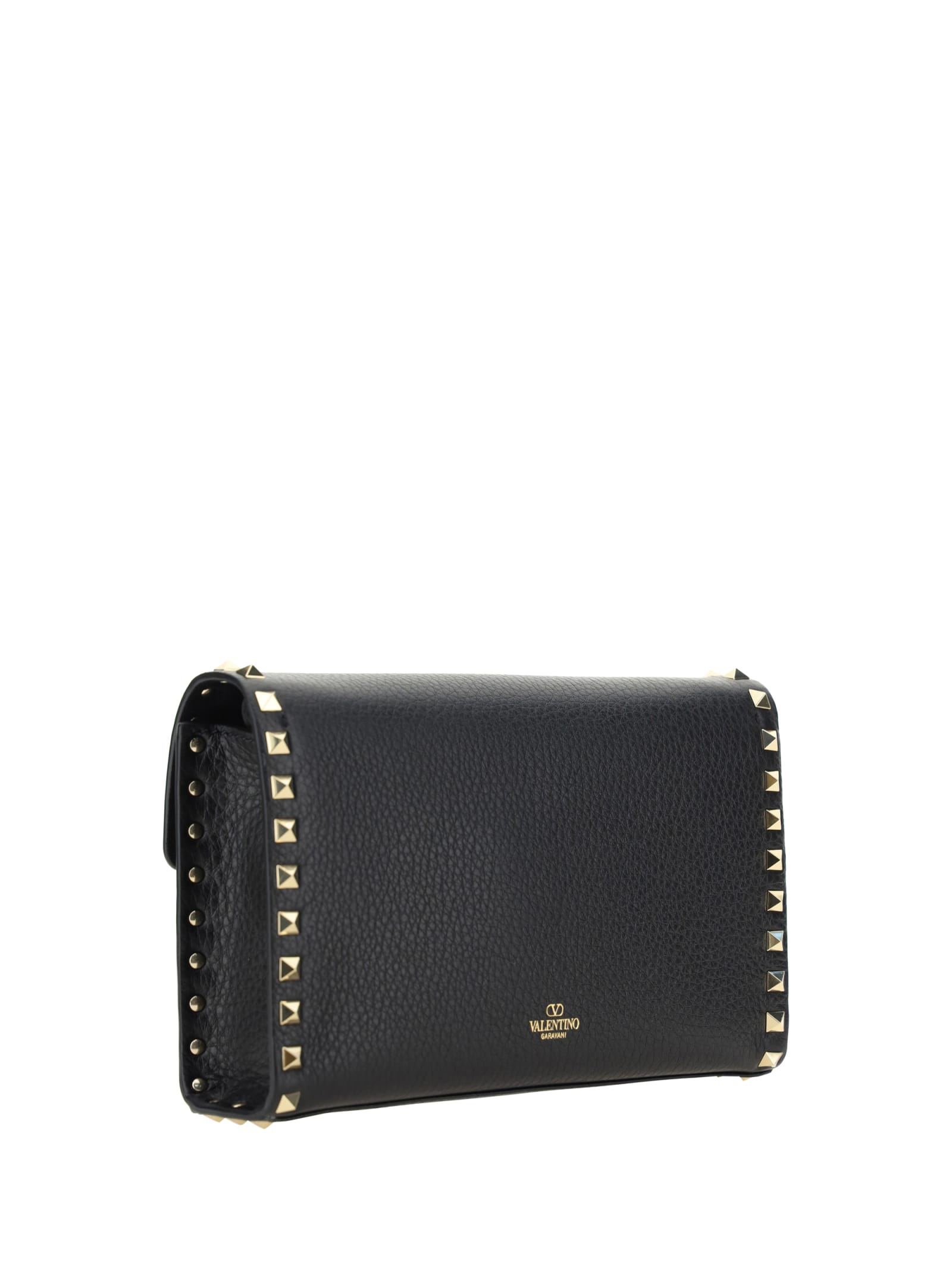 Valentino Rockstud Small Shoulder Bag In Nero
