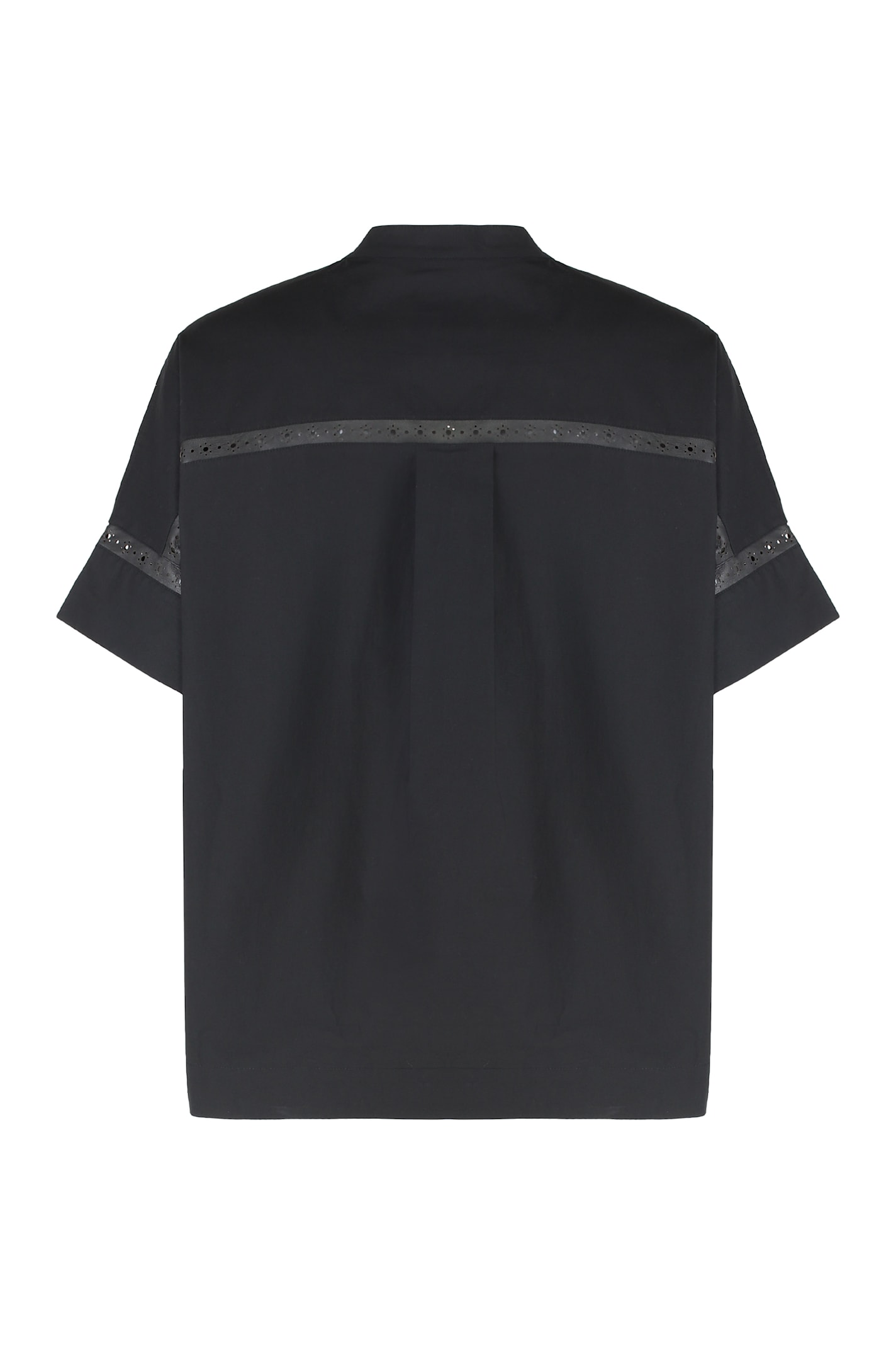 Yves Salomon Poplin Blouse In Black
