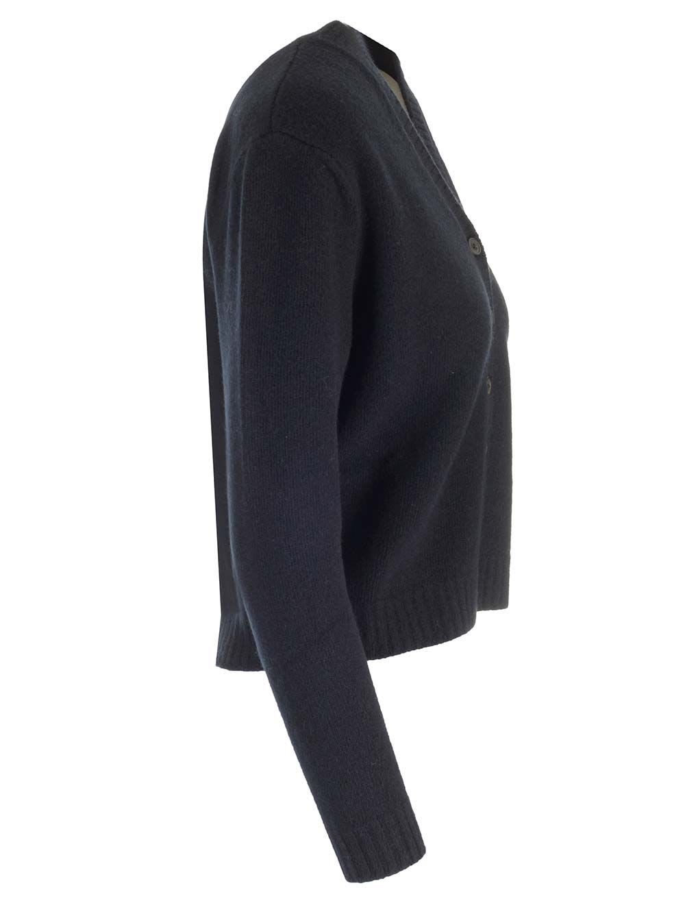 Shop Maison Margiela Wool Cardigan In Black