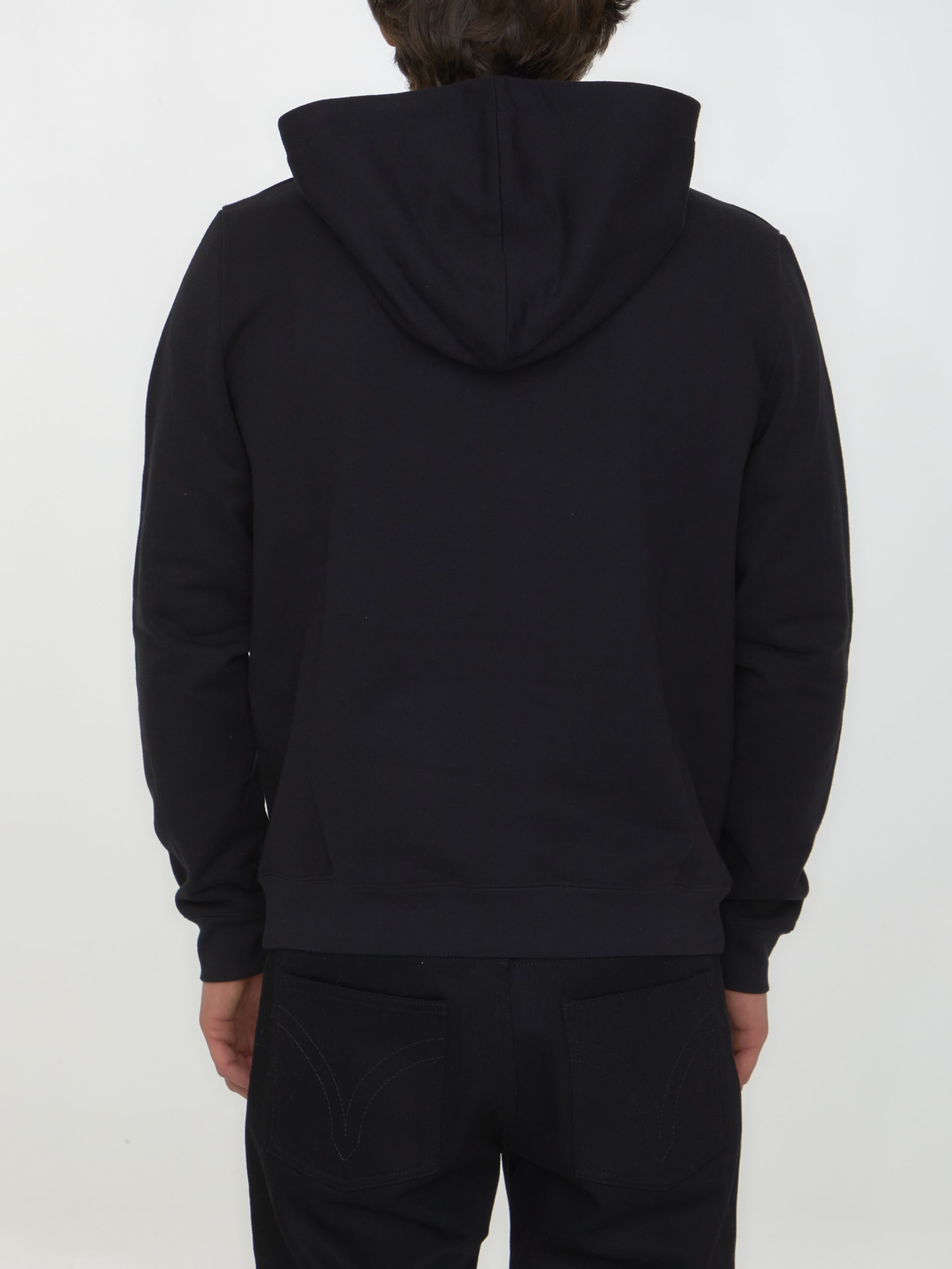 Shop Saint Laurent Cotton Hoodie In Black