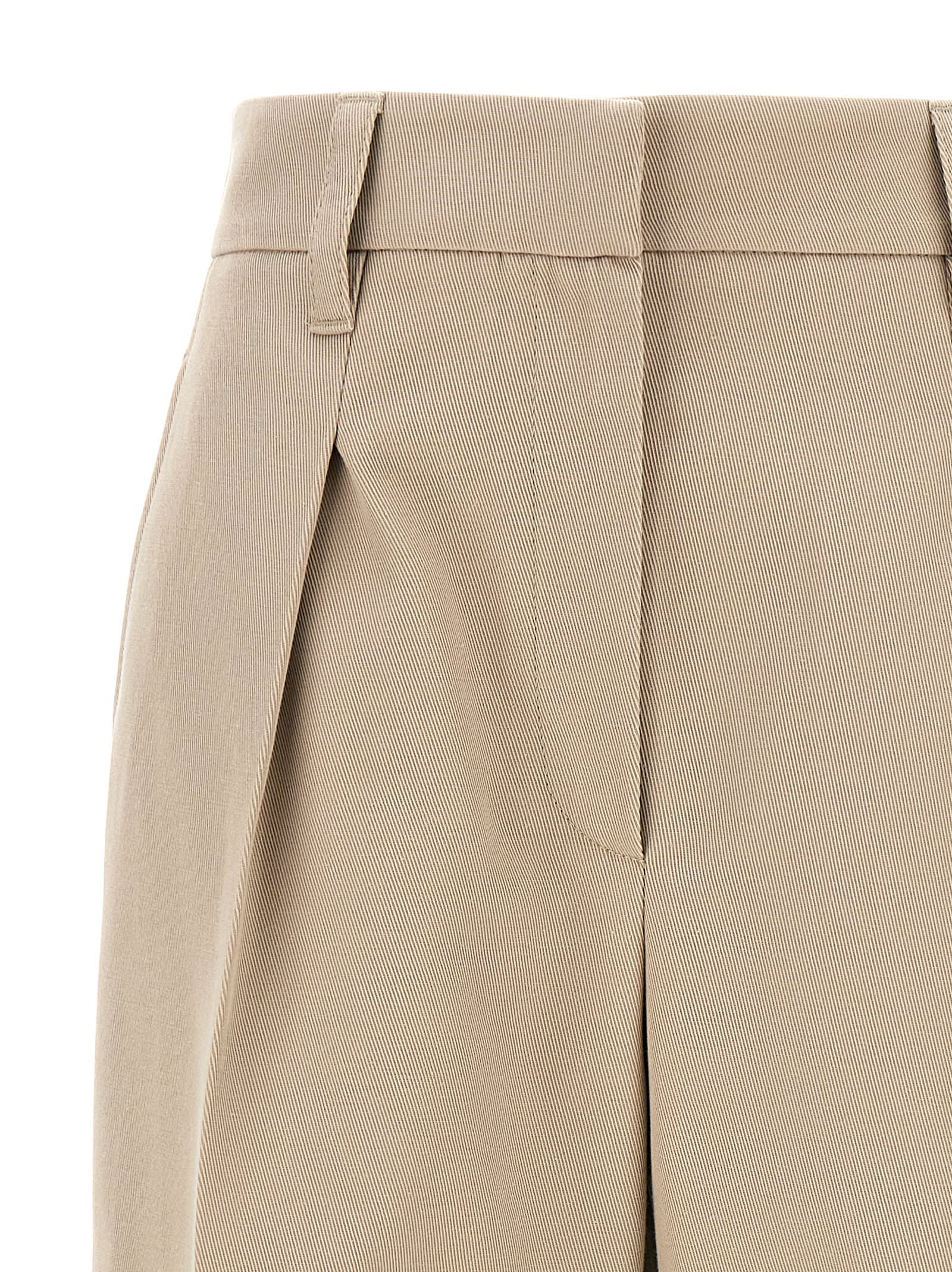 Shop Brunello Cucinelli Canvas Pants In Beige