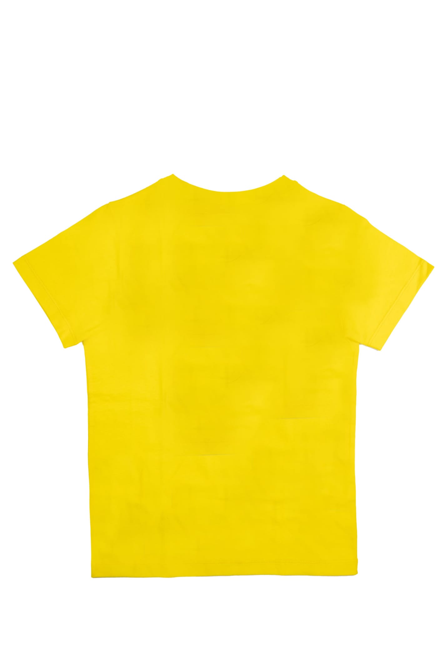 Shop Balmain Cotton T-shirt In Yellow