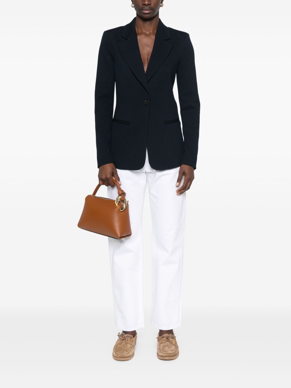 Emporio Armani Single-breasted Blazer Jacket In Black