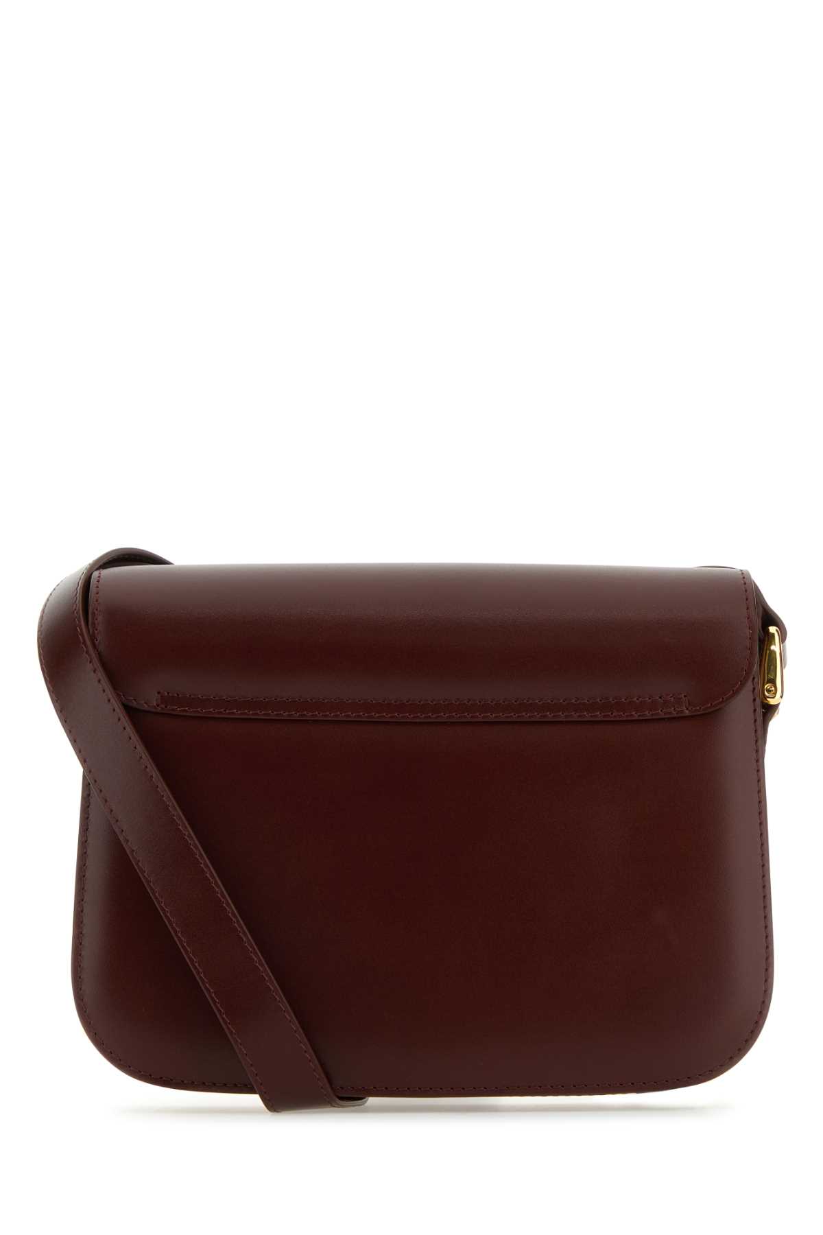 Apc A.p.c. Women Bordeaux Leather Grace Crossbody Bag In Brown