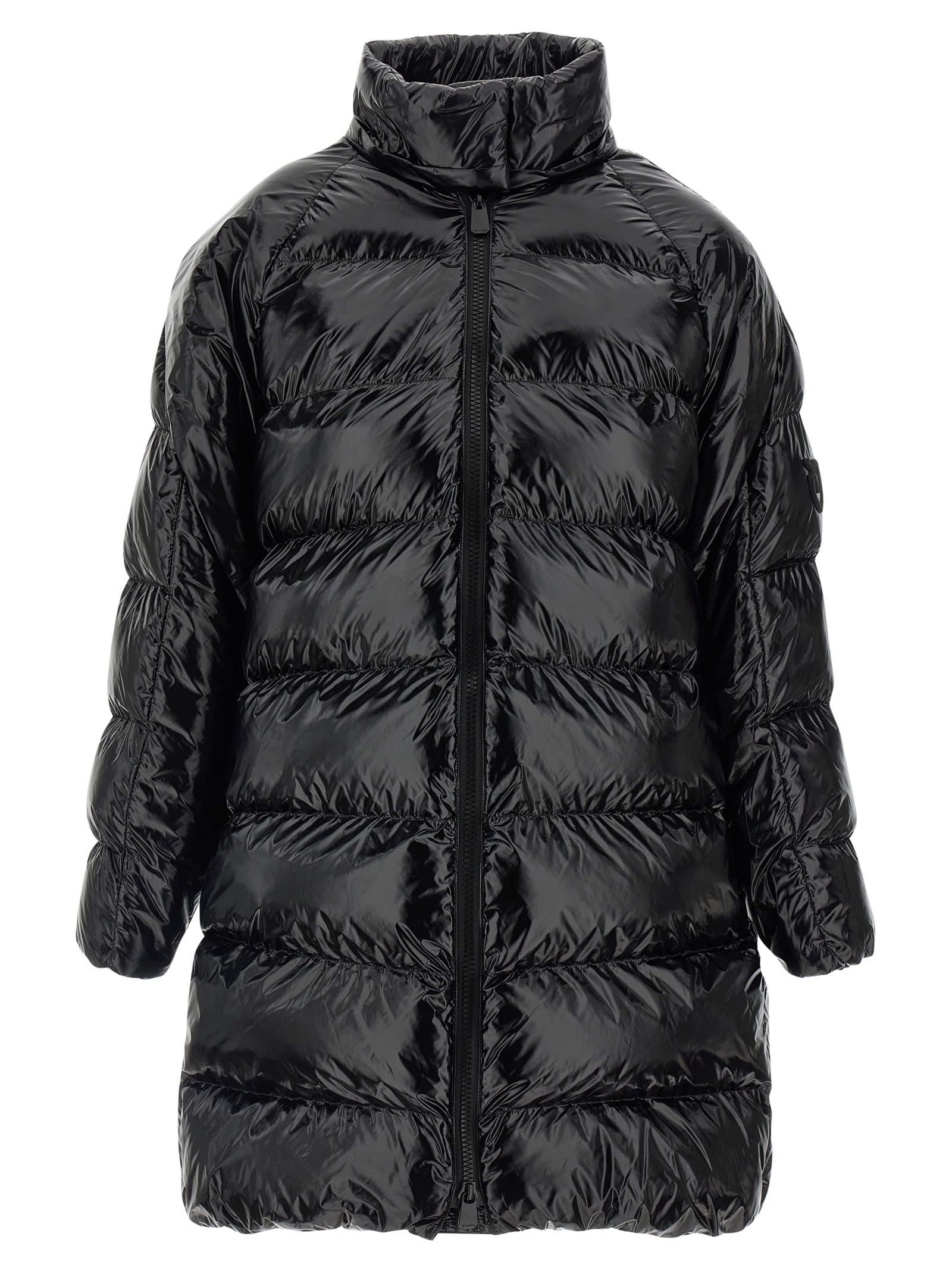 Pinko Burro Down Jacket In Black