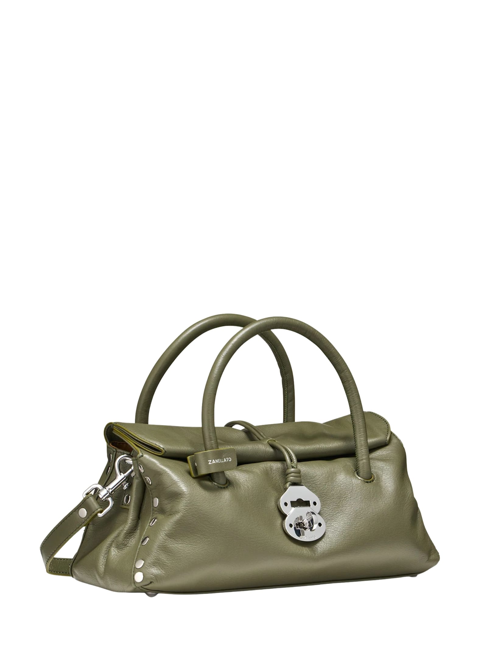 Zanellato Small Saeta Handmade Leather Handbag In Green