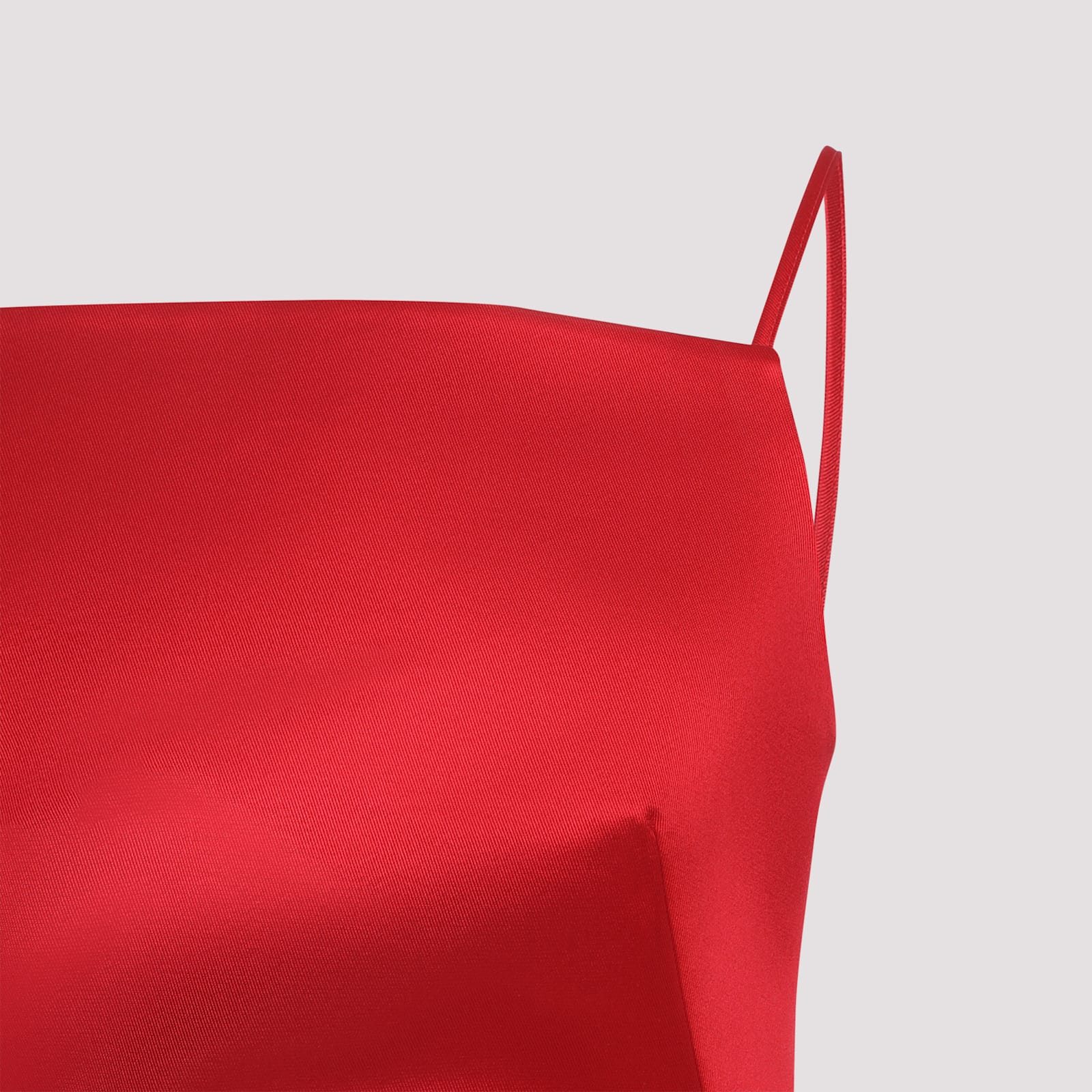 Givenchy Fitted Spaghetti Strap Silk Dress In Red In Red
