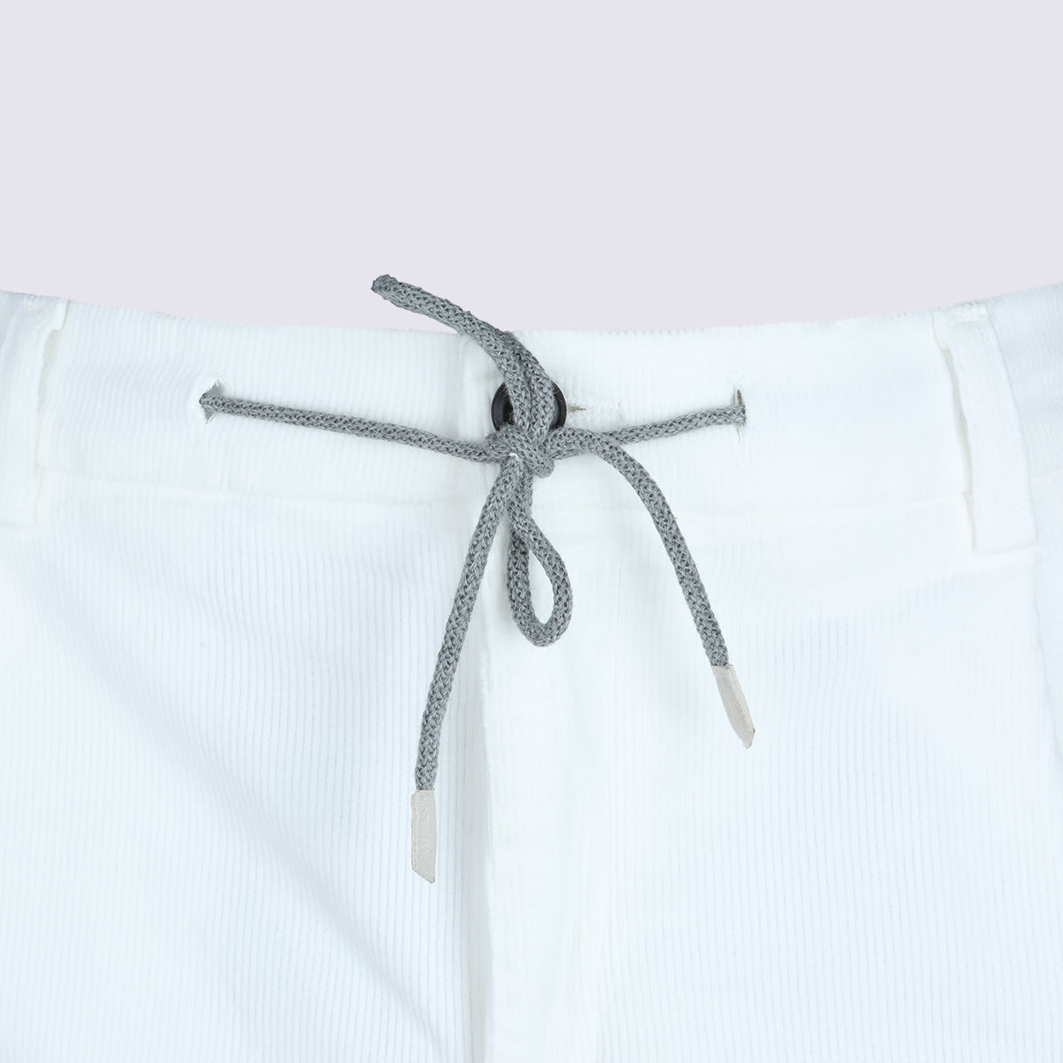 Eleventy Trousers Featuring Elastic Waistband And Pockets In White