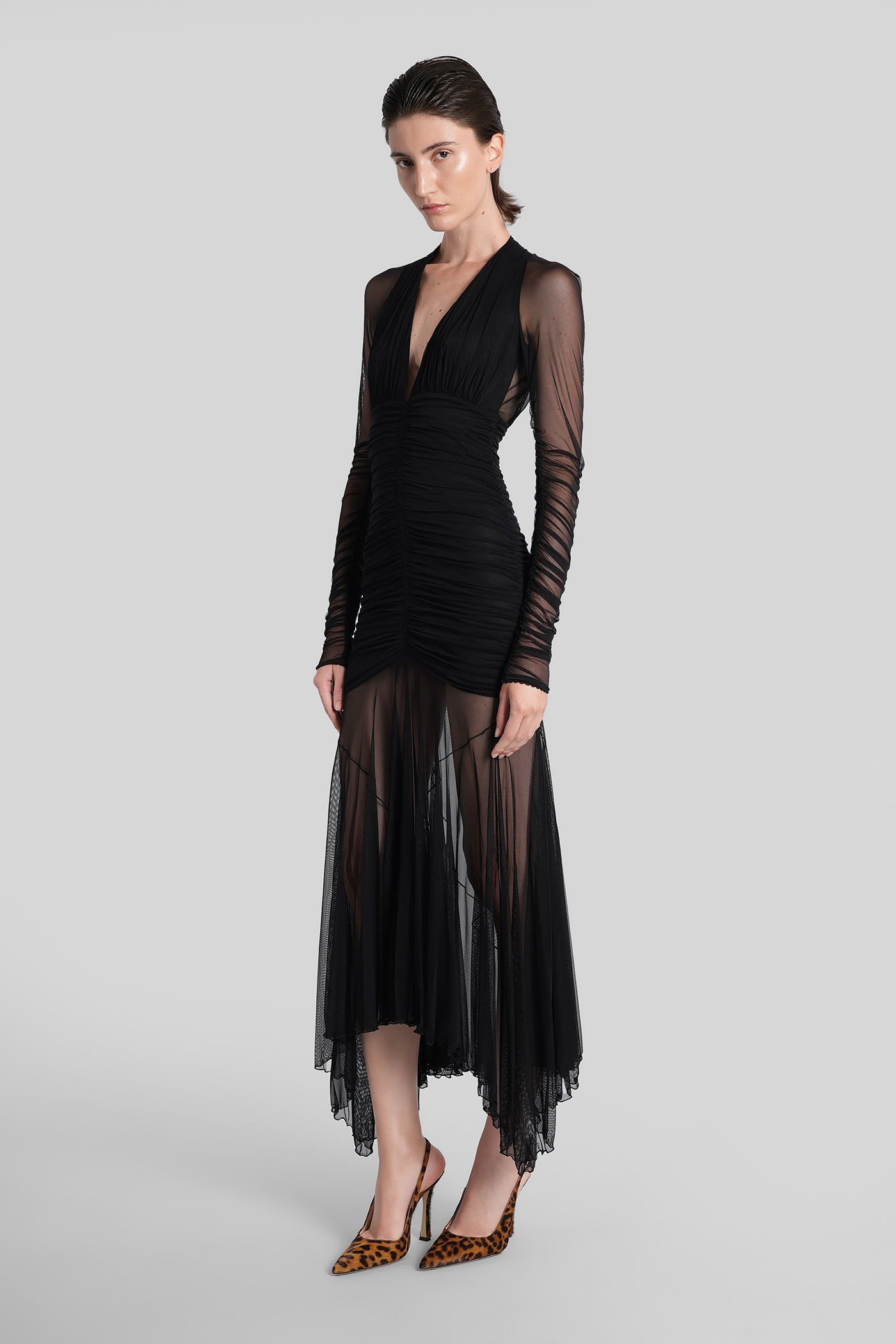 Blumarine Long Dress In Black