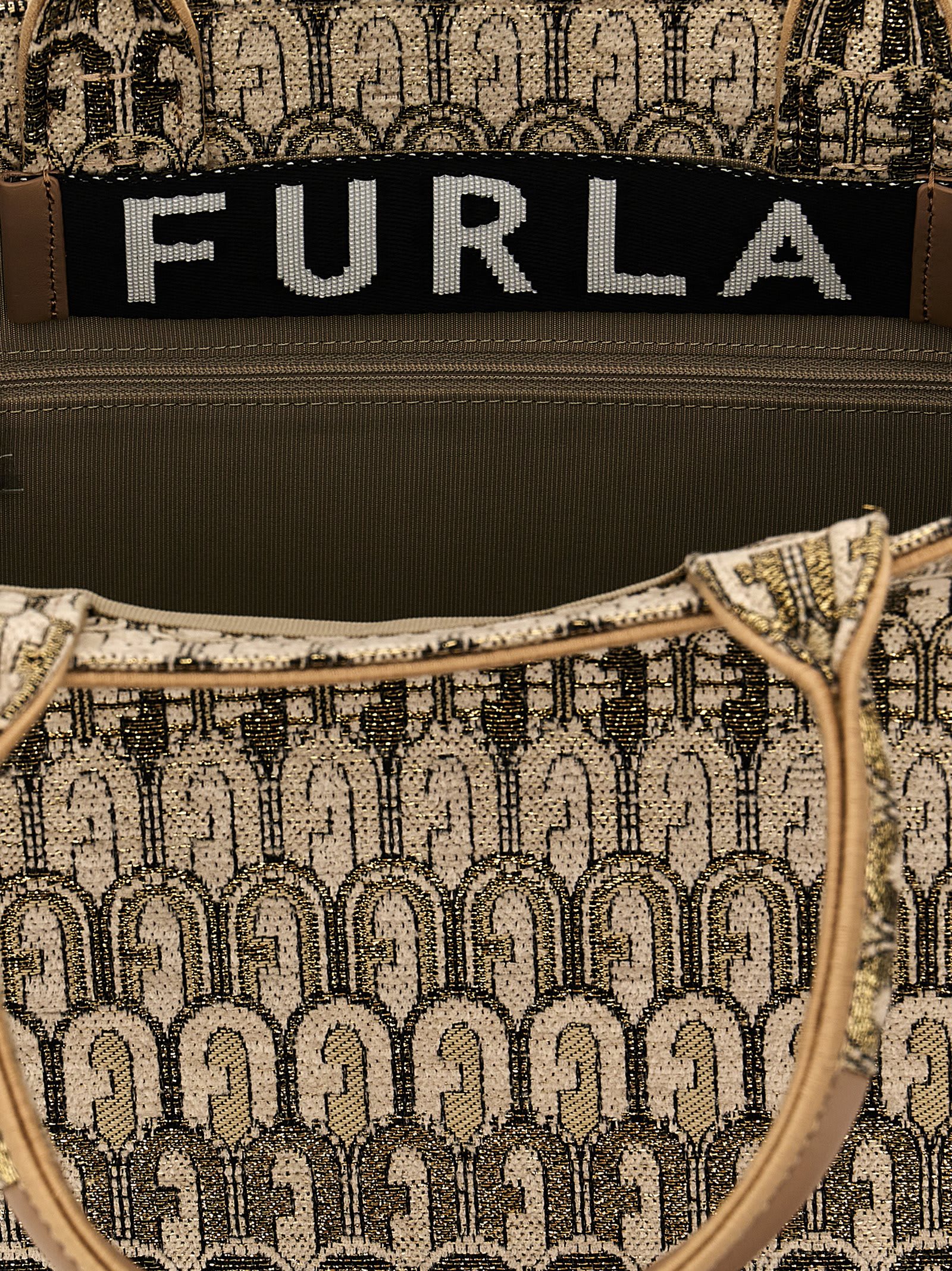 Shop Furla Opportunity L Shopping Bag In Gold