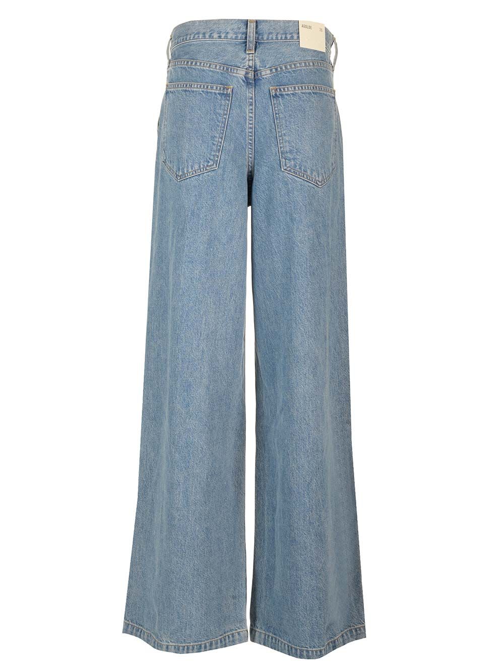 Shop Agolde Ellis Wide-leg Jeans In Blu Denim Chiaro