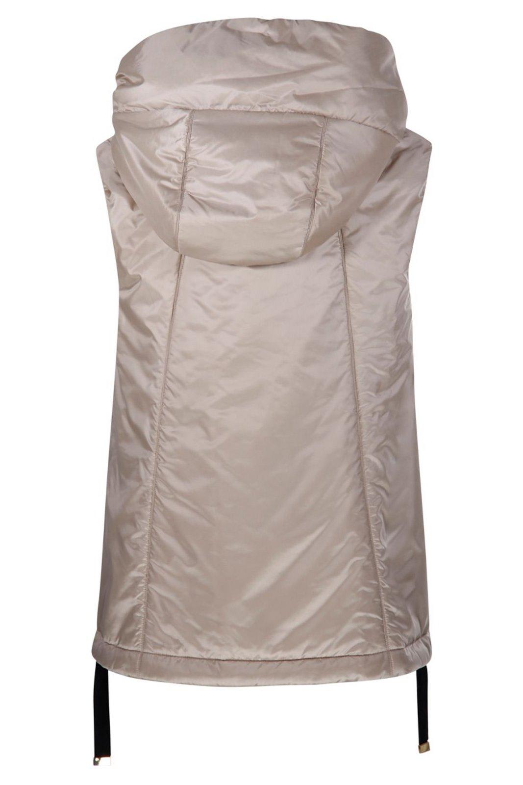 MAX MARA THE CUBE GREENGO ZIP-UP DRAWSTRING GILET