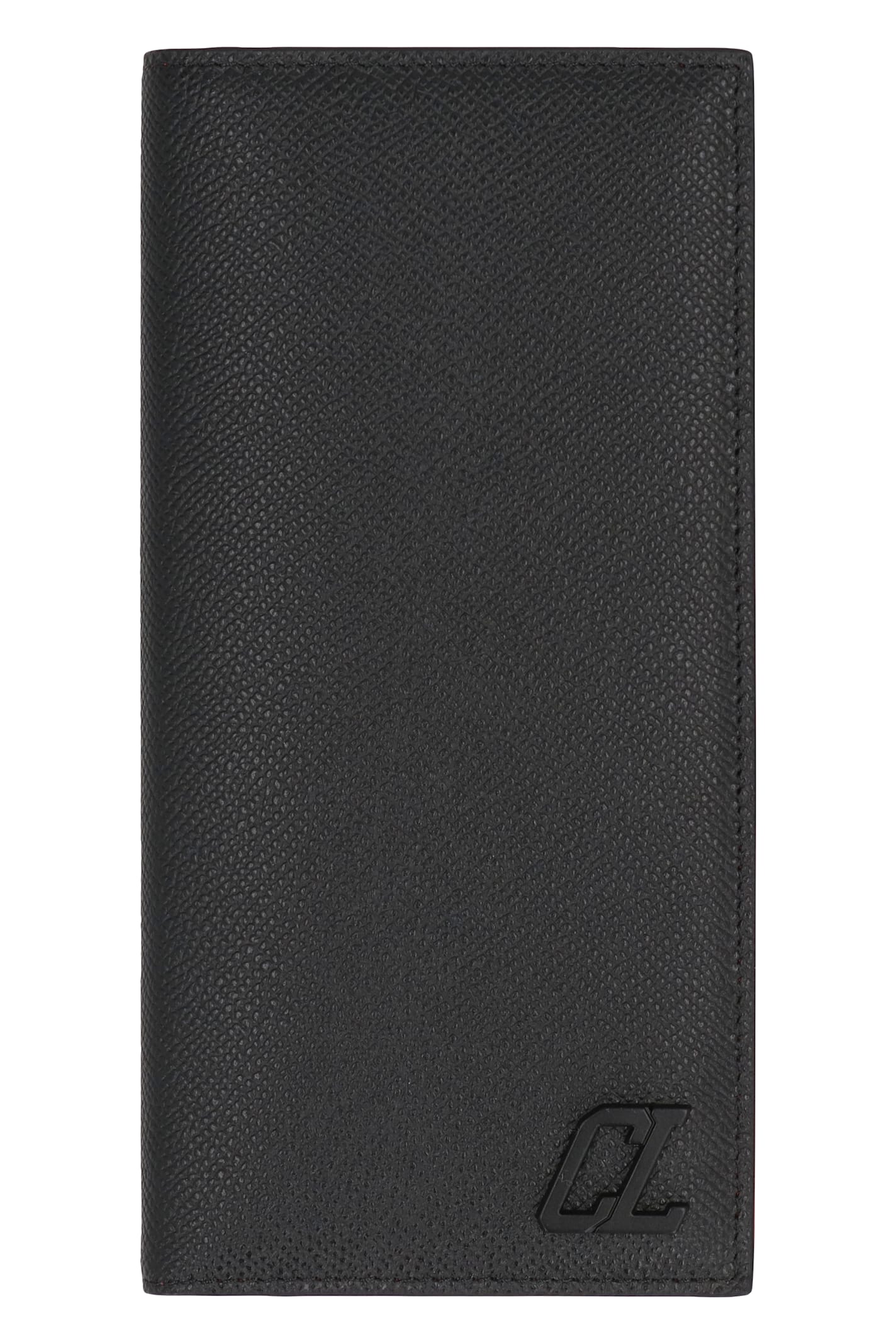 Shop Christian Louboutin Groovy Leather Wallet In Black