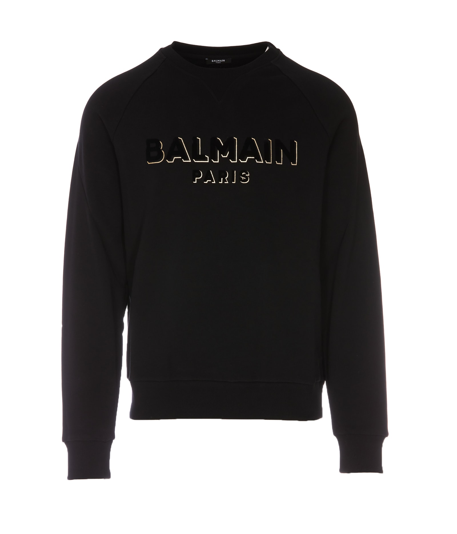 Texturized Balmain Logo Sweatshirt