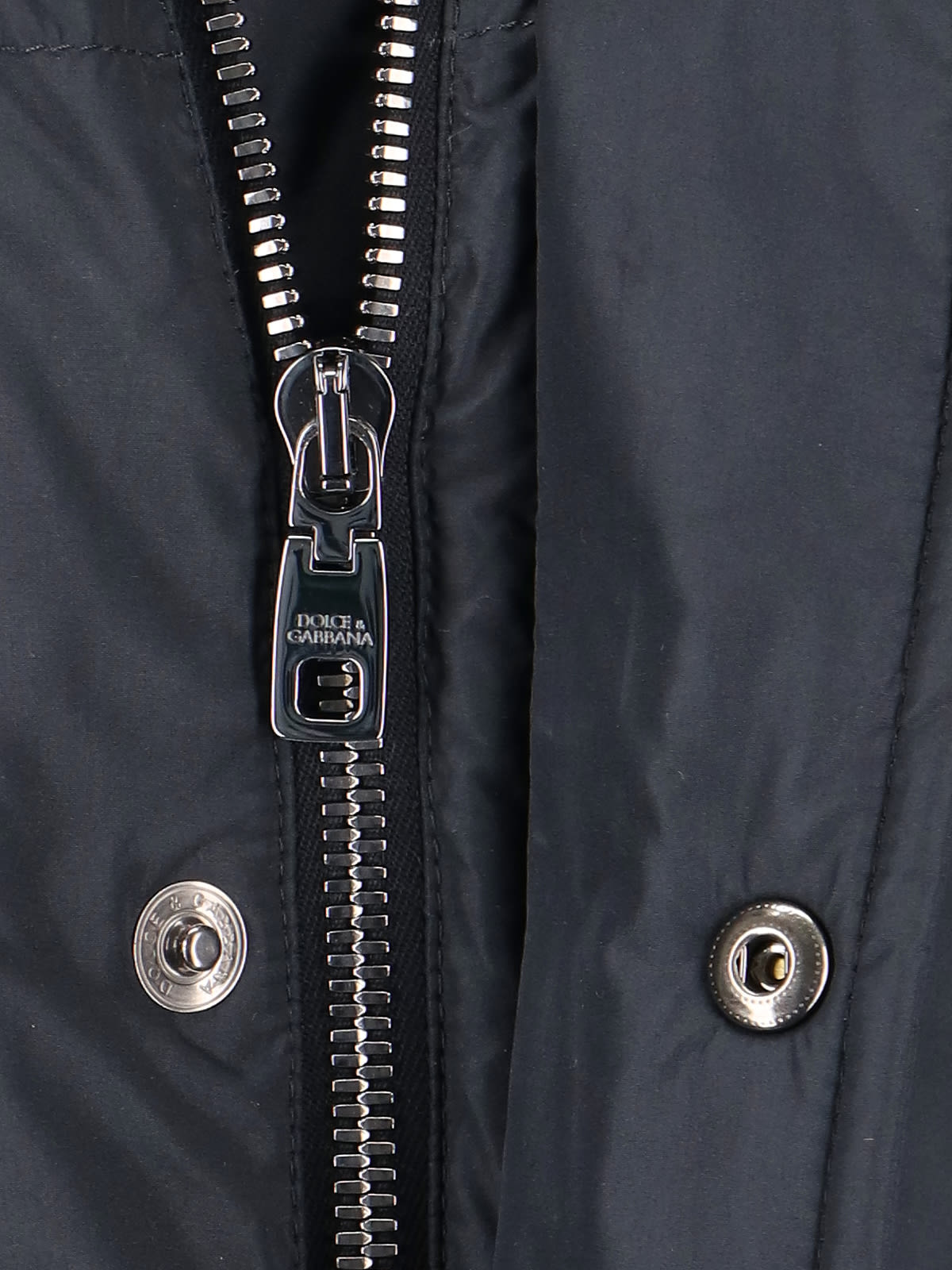 Dolce & Gabbana Giubbotto Imbottito Con Cappuccio In Black