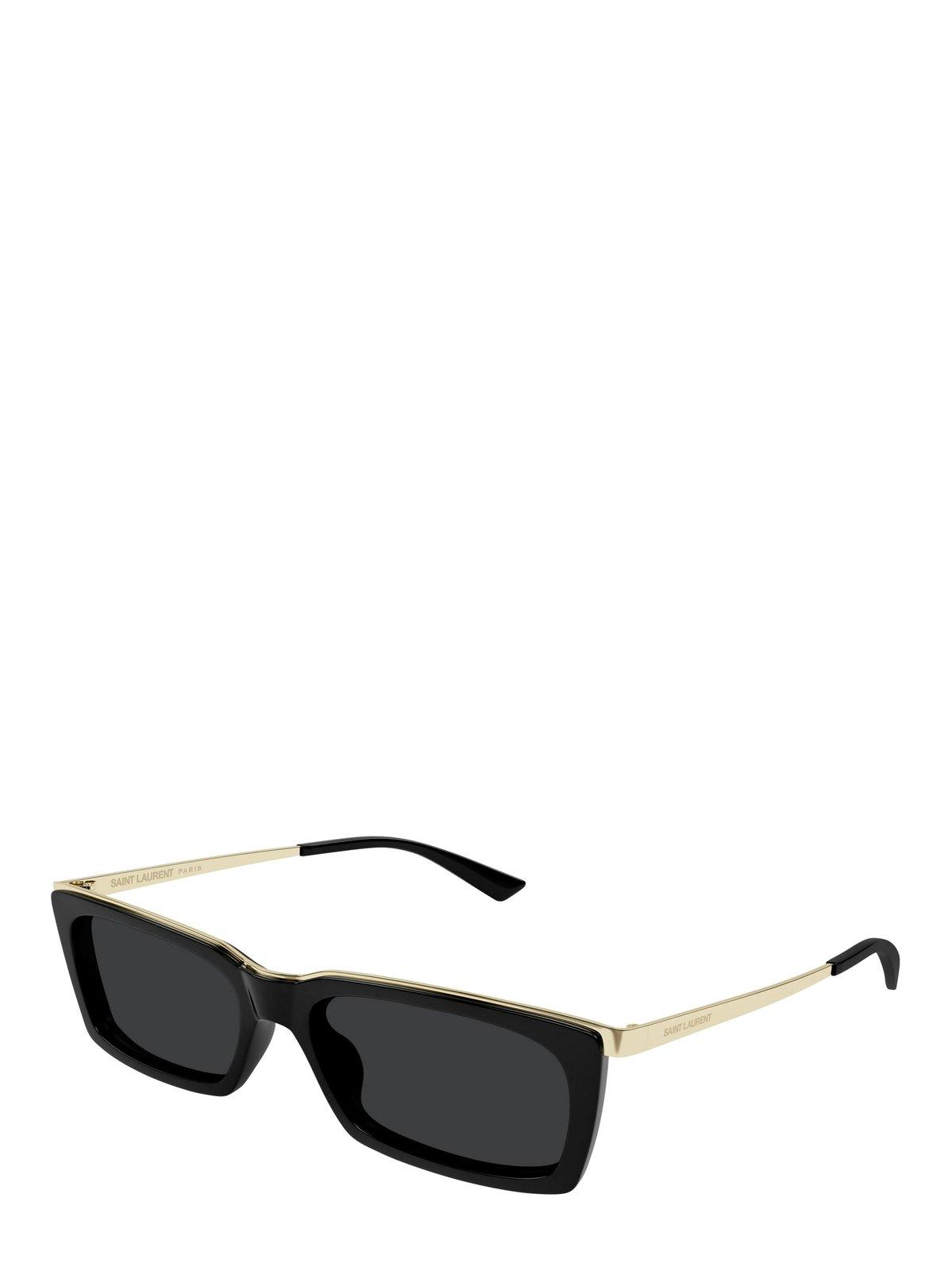 Saint Laurent Rectangle-frame Sunglasses In Black