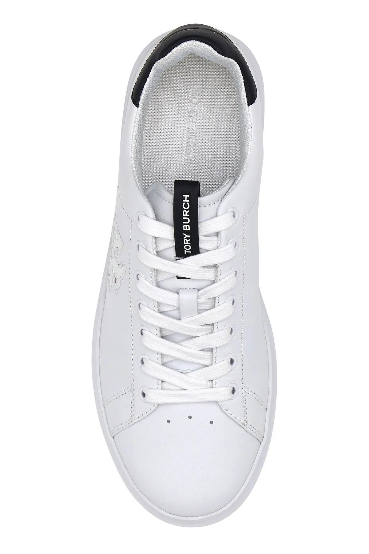 Shop Tory Burch Chalk Leather Howell Court Sneakers