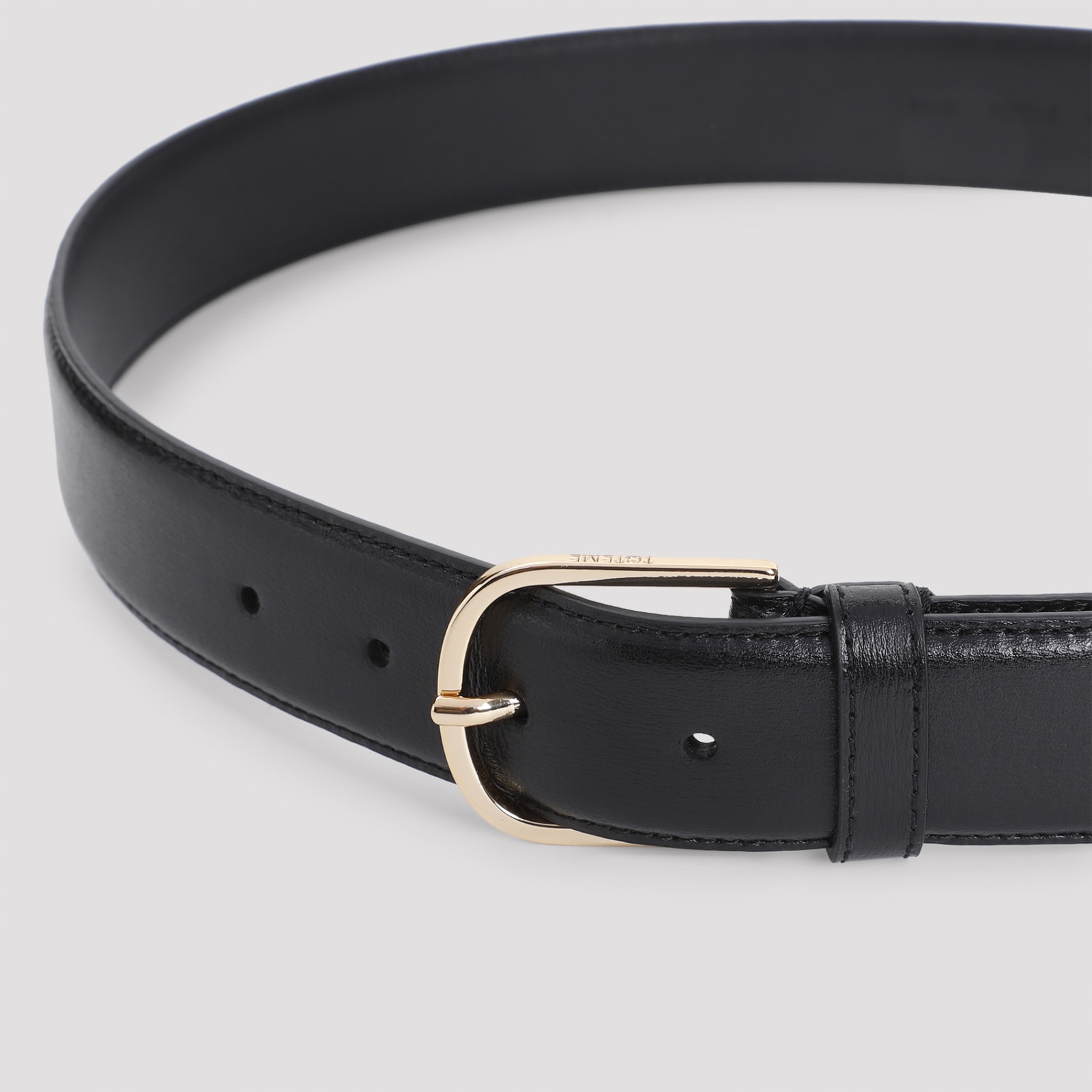 Shop Totême Wide Trouser Belt In Black