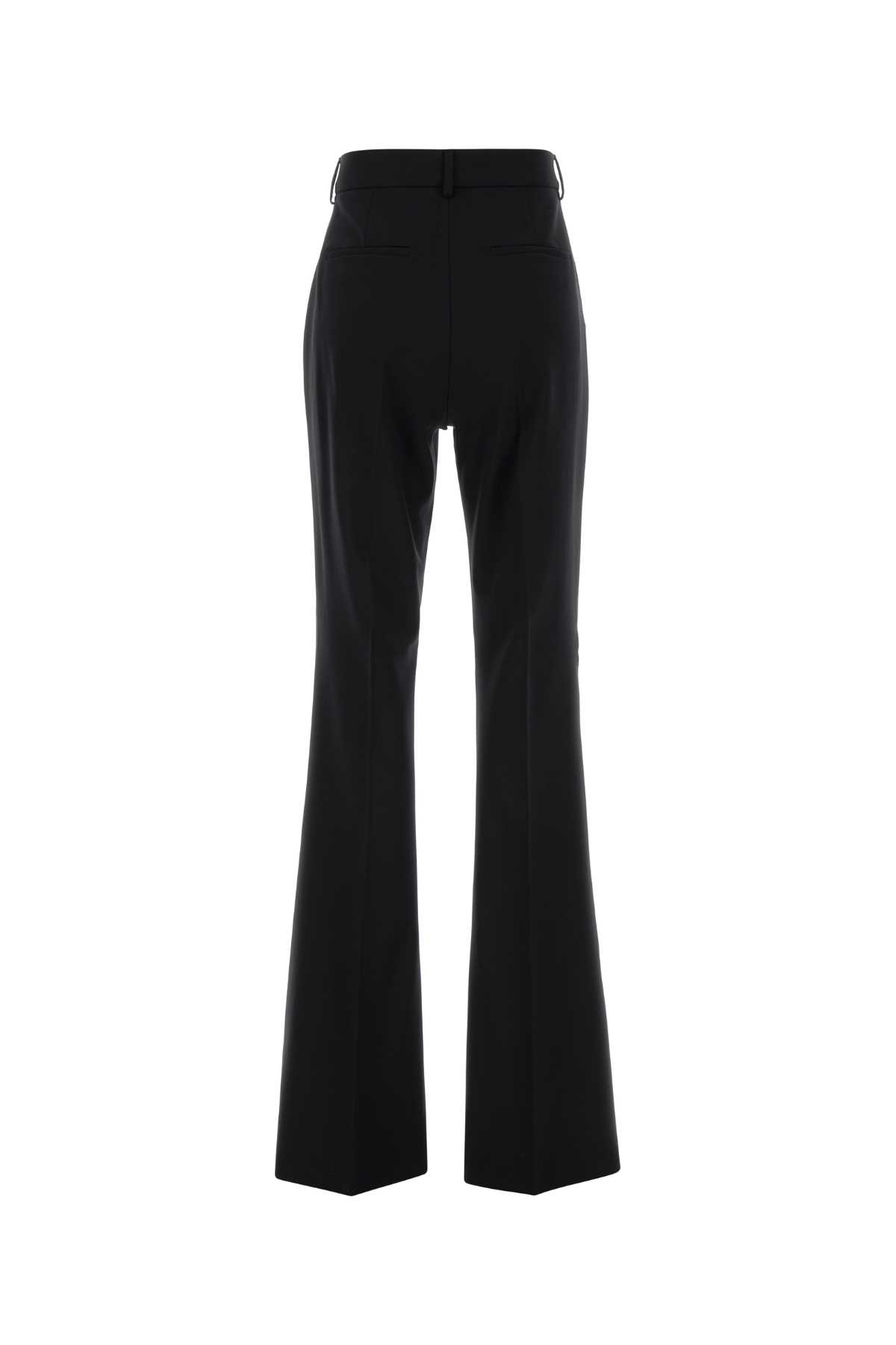 Sportmax Black Stretch Wool Febe Pant In Multi