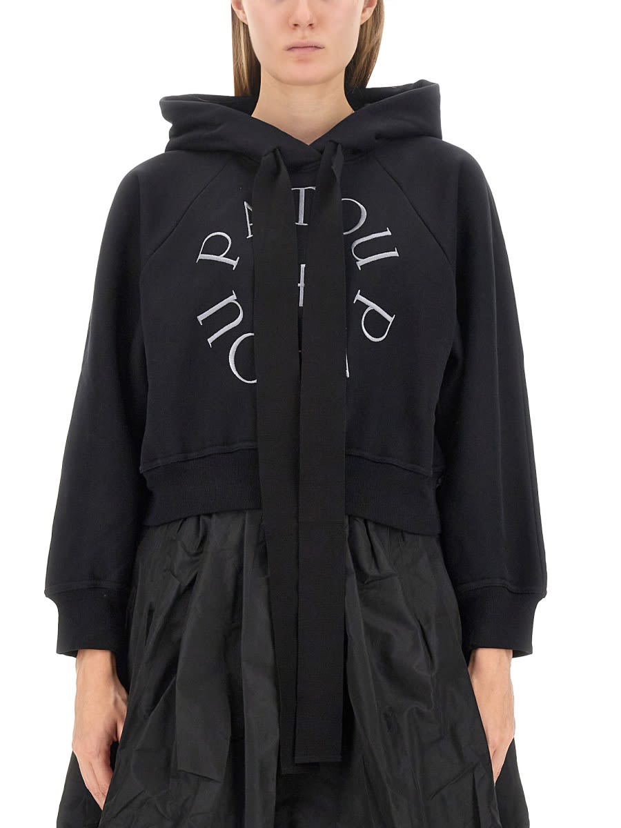 Shop Patou Sweatshirt With Logo Embroidery In Black