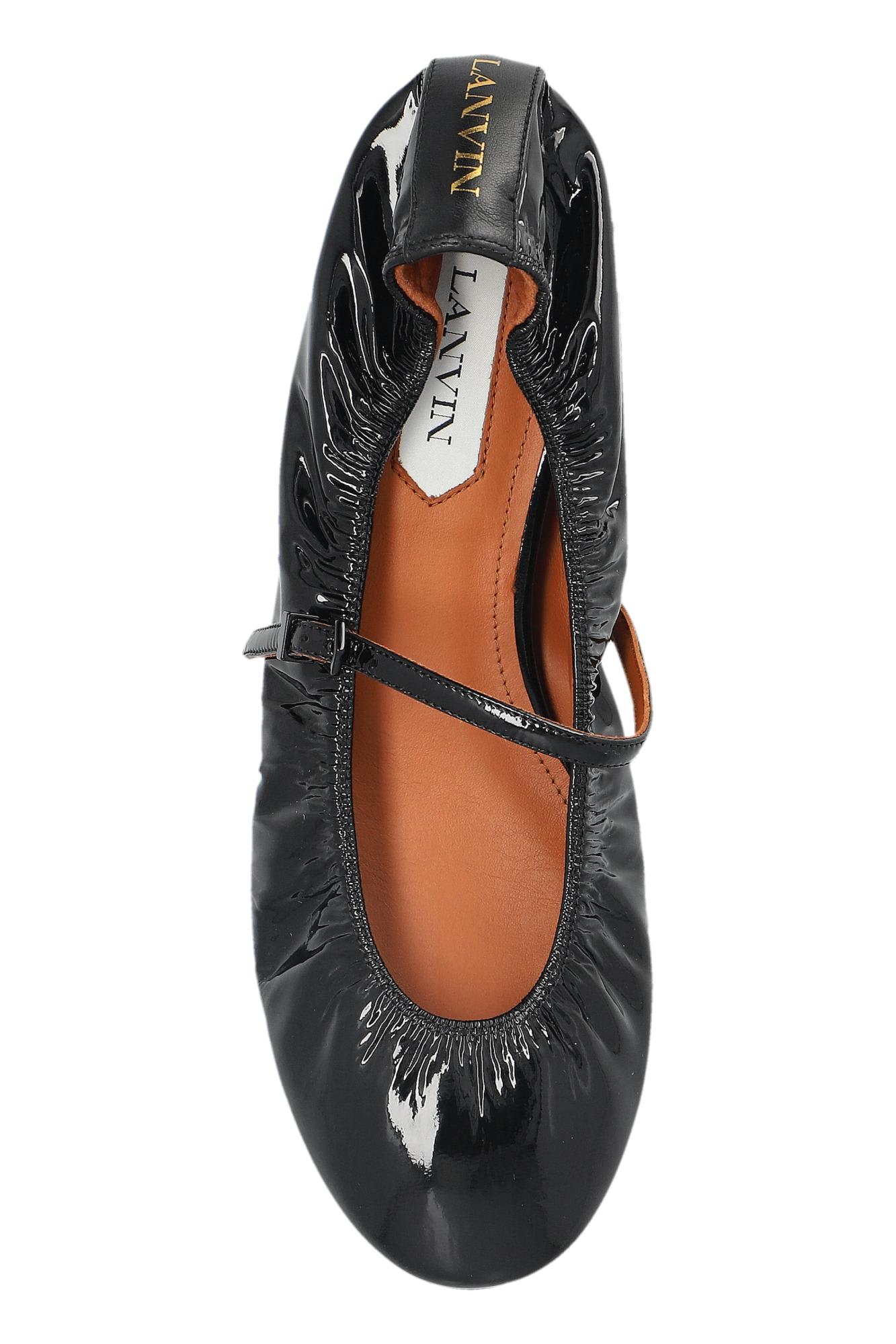 Shop Lanvin Ballet Flats Mary Jane In Black