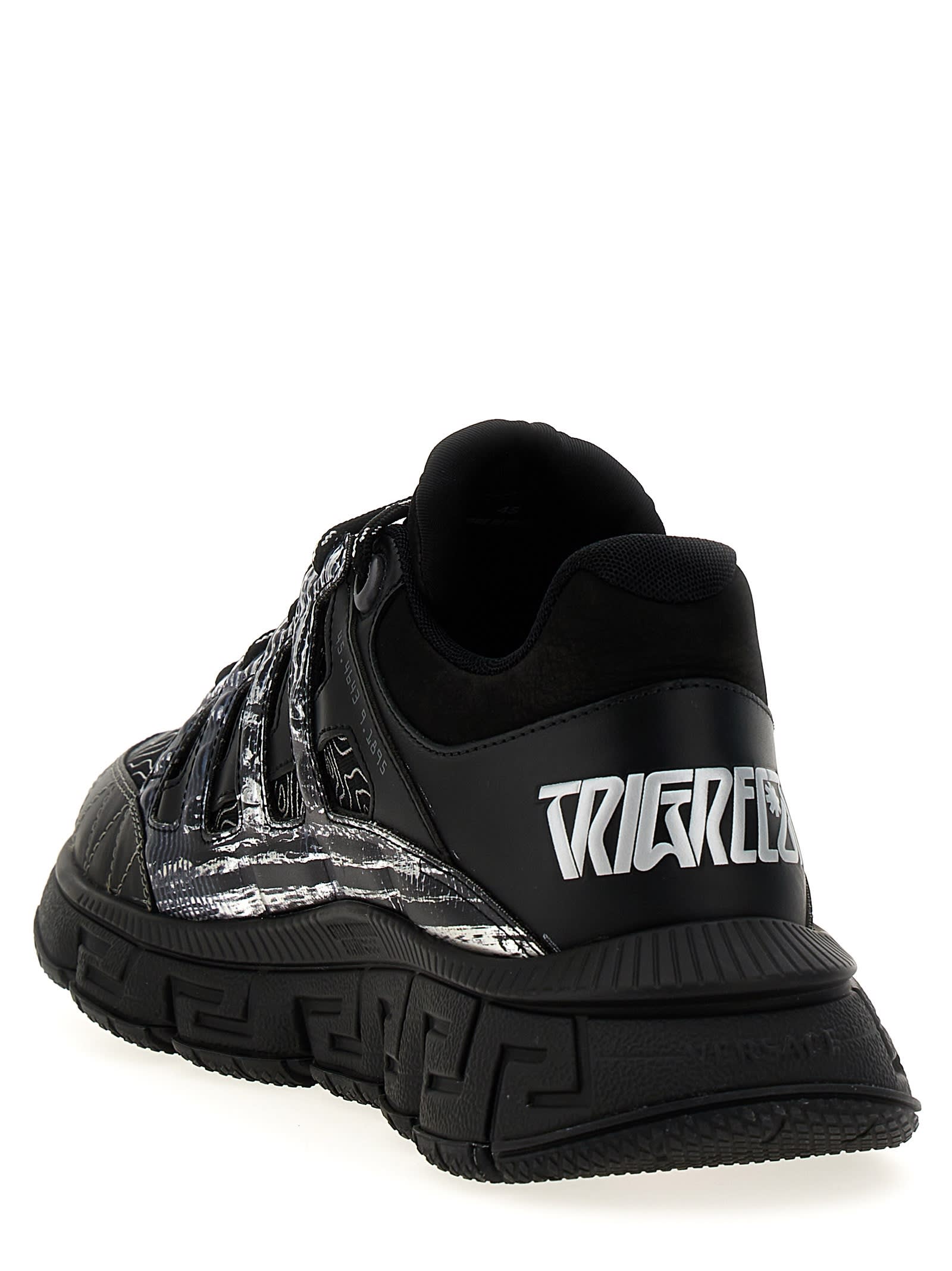 Shop Versace Trigreca Sneaker In Black