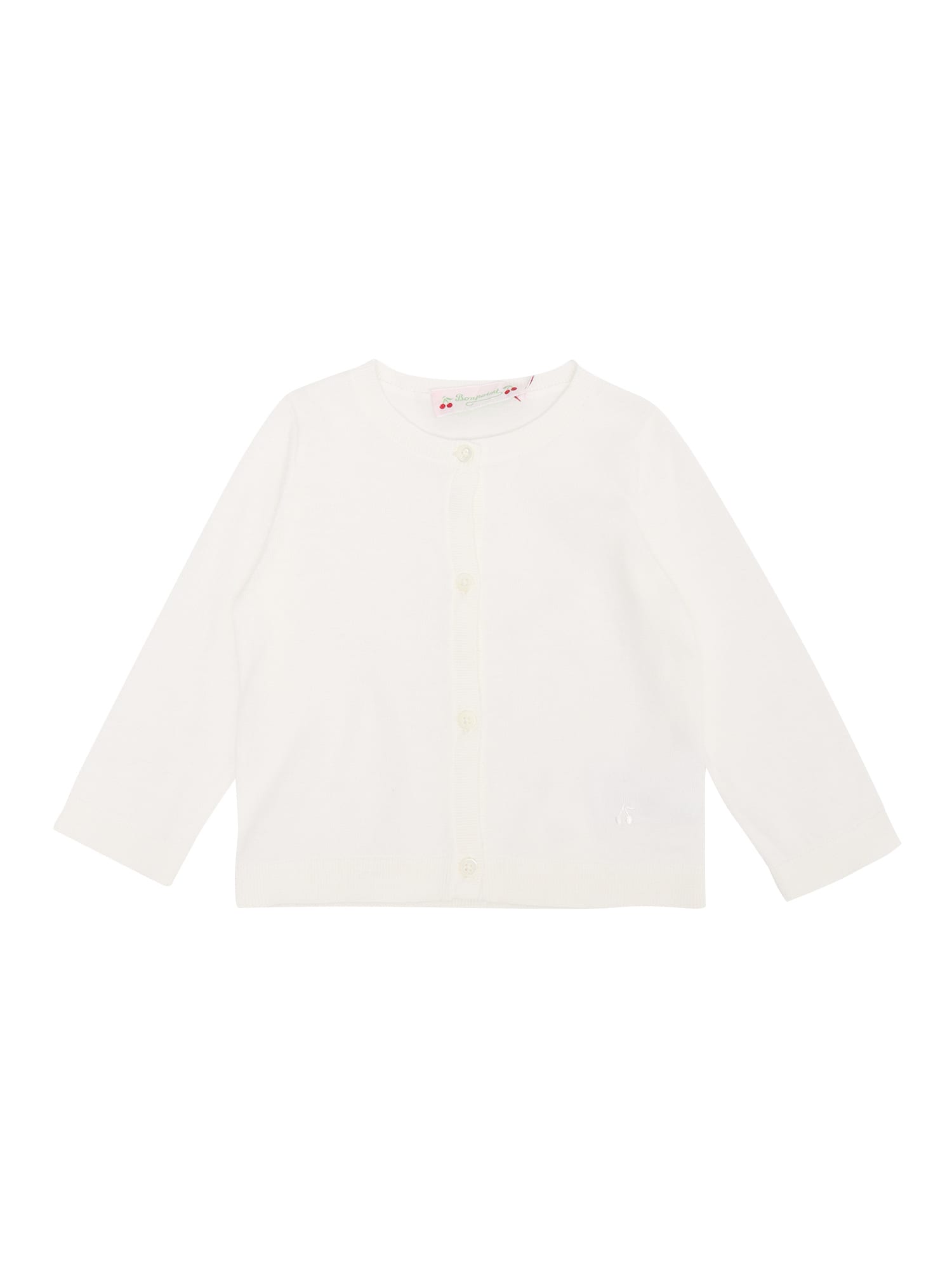 Shop Bonpoint Cotton Cardigan For Girls In White