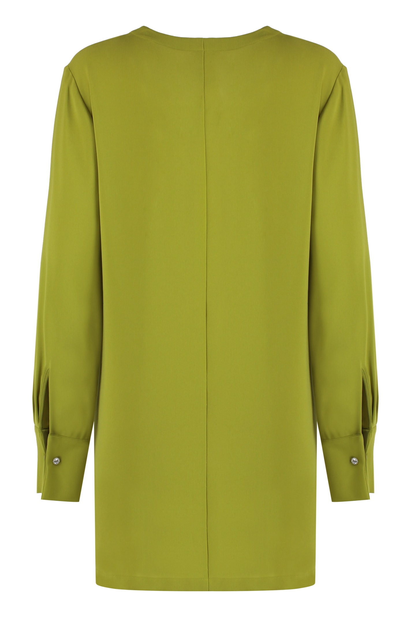 Shop Max Mara Oboli Crêpe Blouse In Green