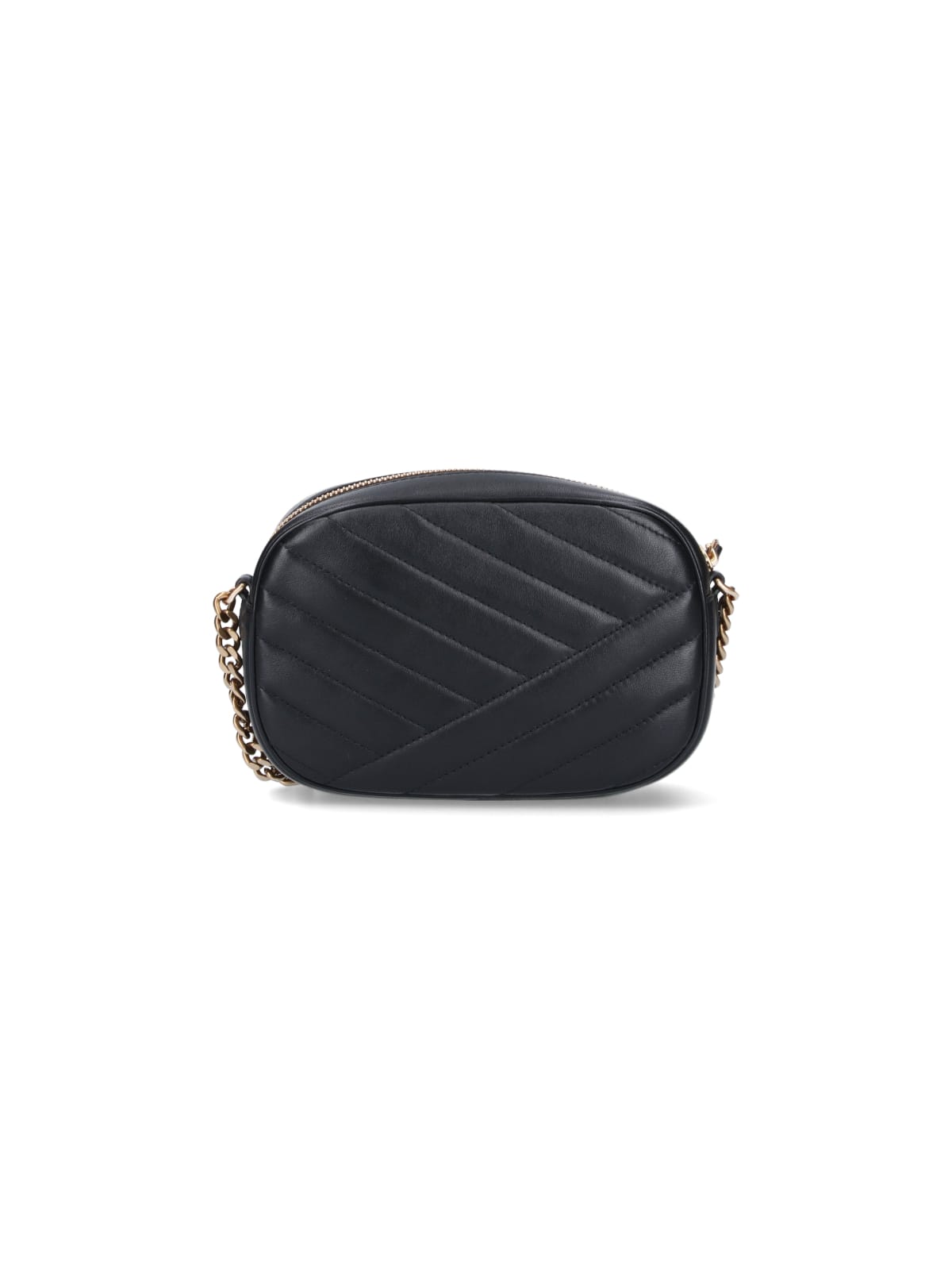 Shop Tory Burch Kira Chevron Camera Shoulder Bag In Black