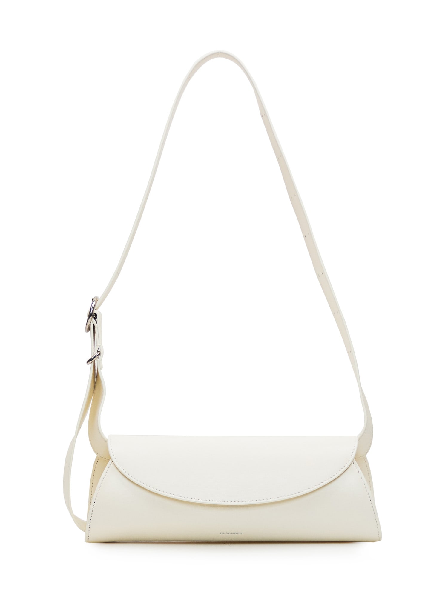 Shop Jil Sander Small Cannolo Bag In Eggshell