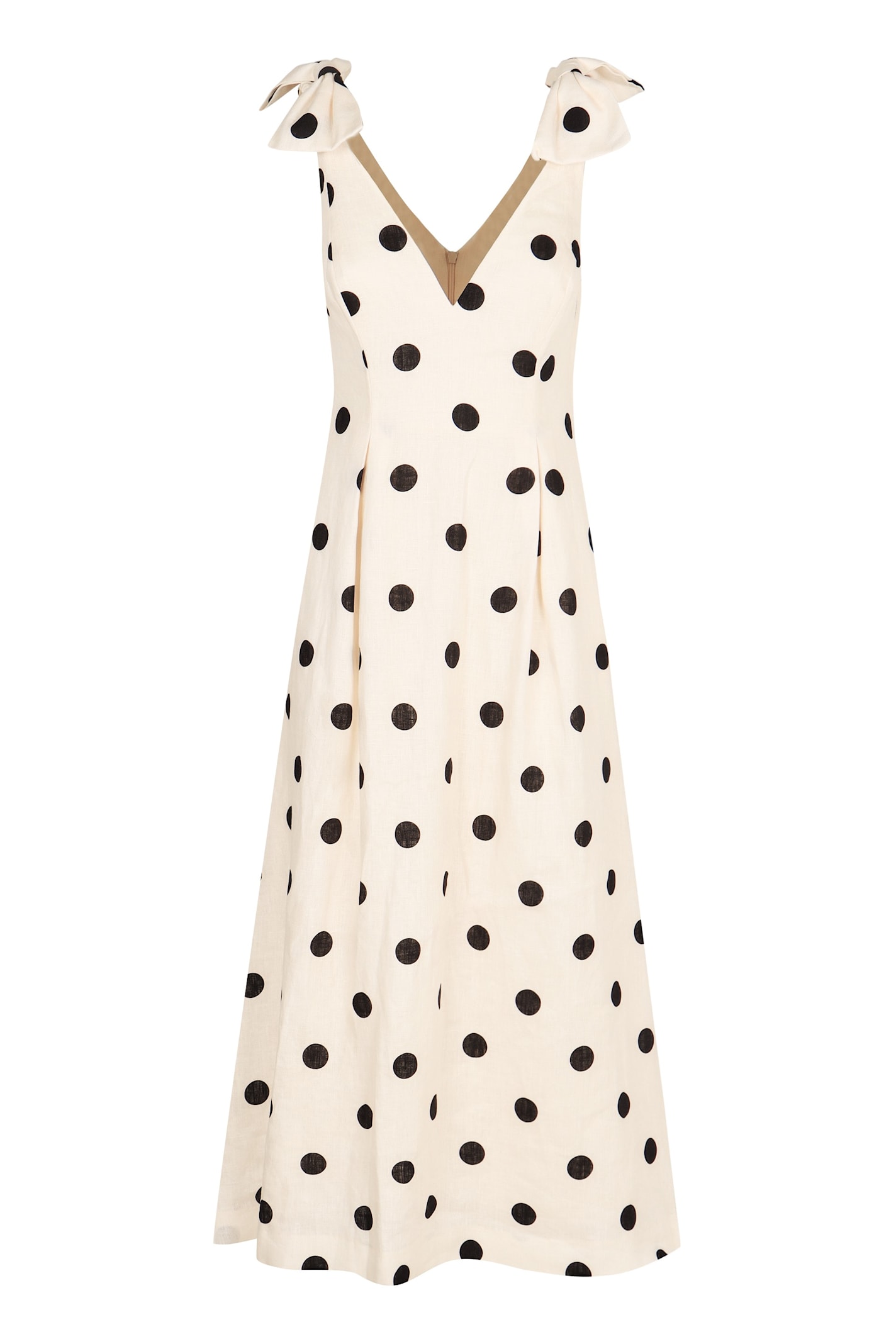 Zimmermann Crush Linen Dress In Green