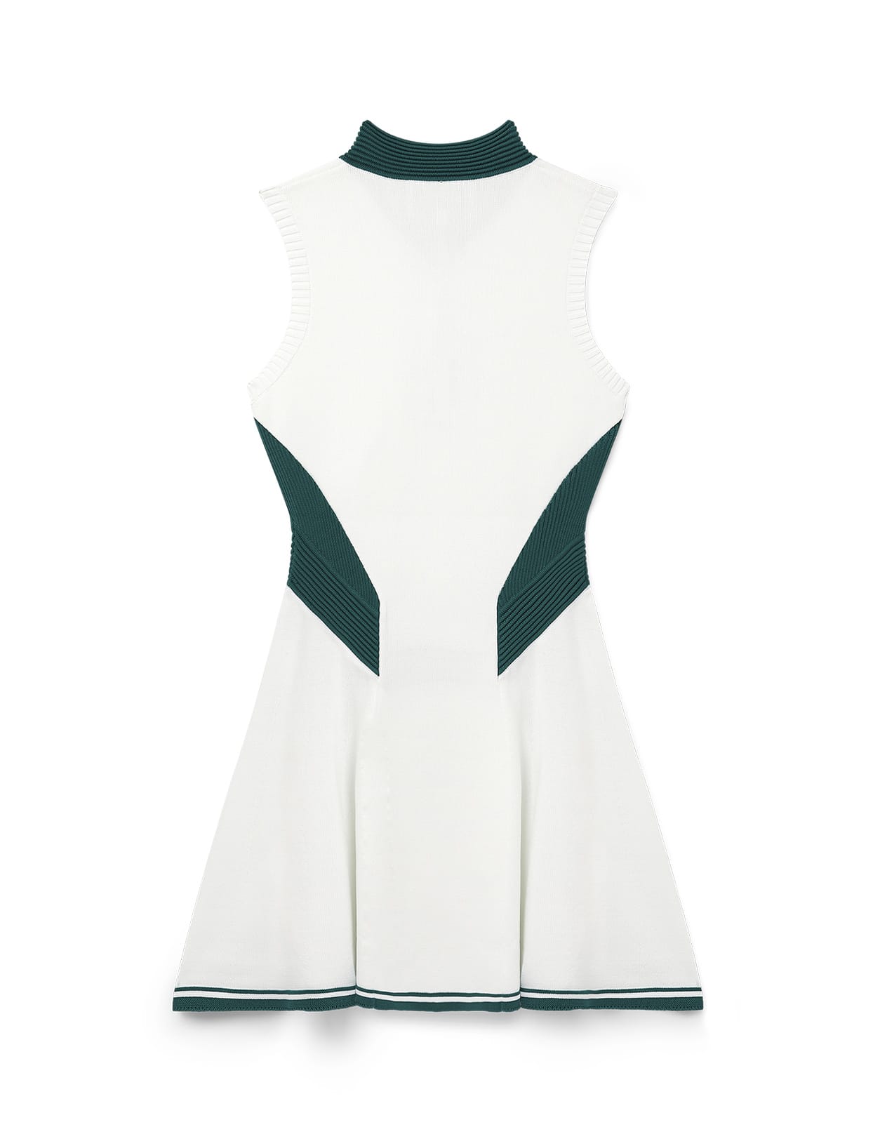 Shop Casablanca Draped Tennis Dress In White And Green