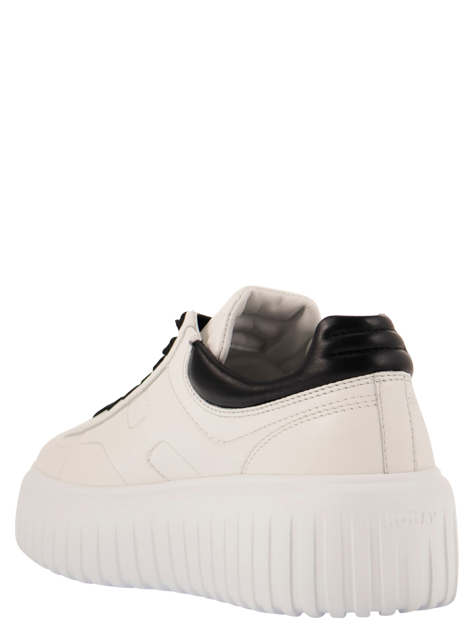 Shop Hogan H-stripes - Sneakers In White/black