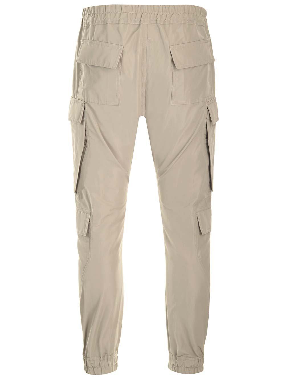 Shop Rick Owens Mastodon Megacargo Drawstring Tapered-leg Trousers In Grey
