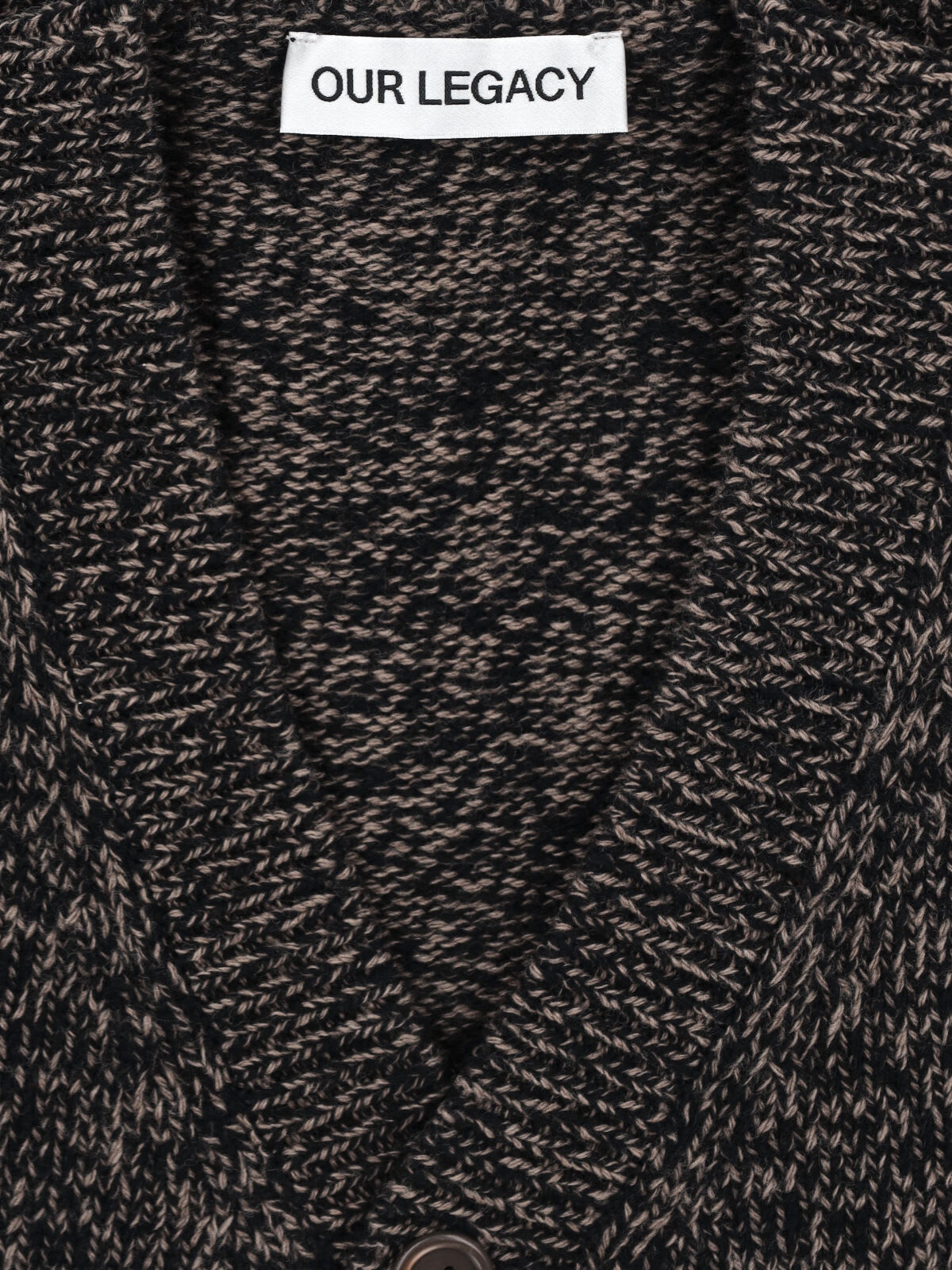 Our Legacy Bear Twist Mouline Wool Cardigan In Black