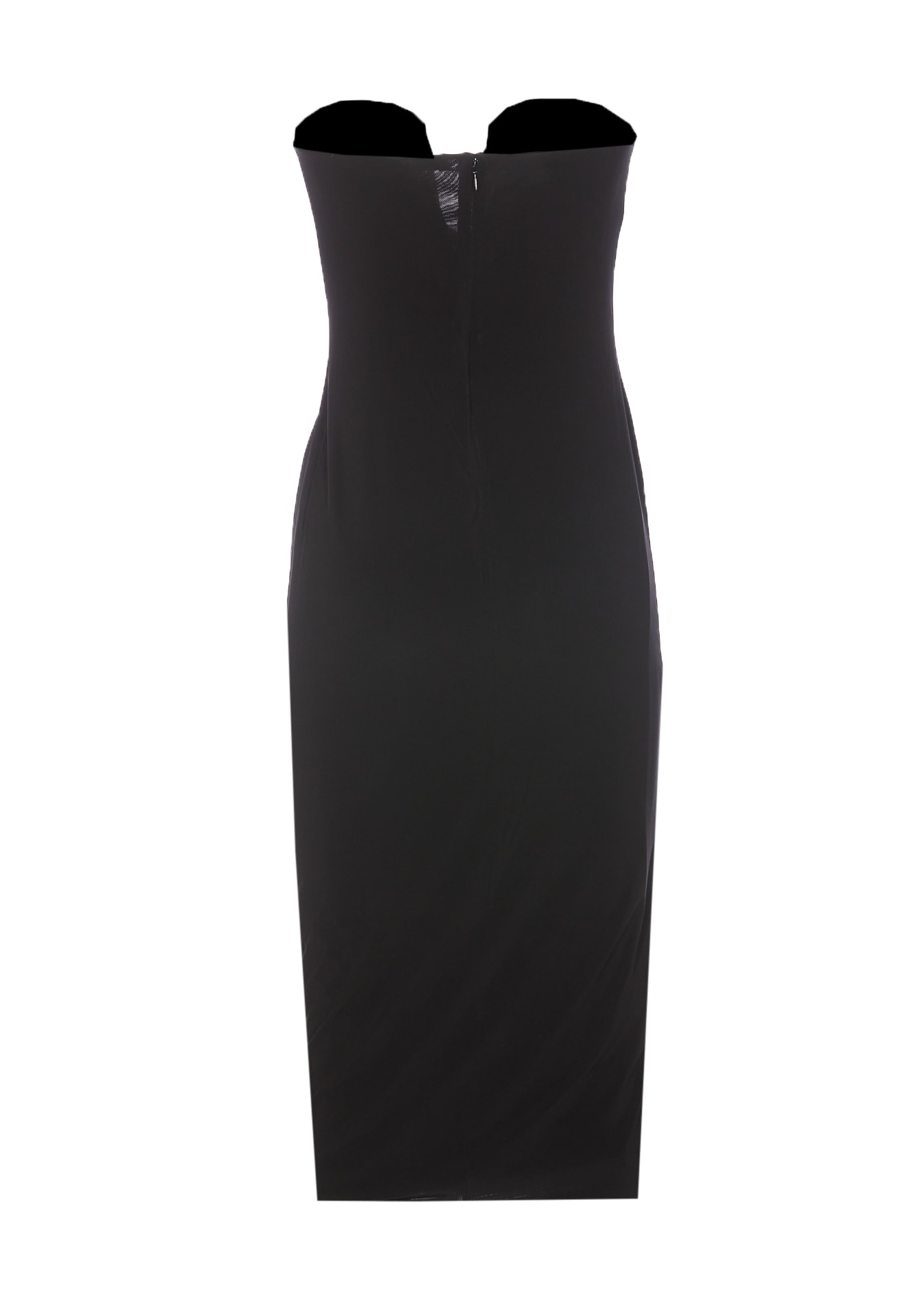 Pinko Fitted Black Stretch Viscose Midi Dress In Black