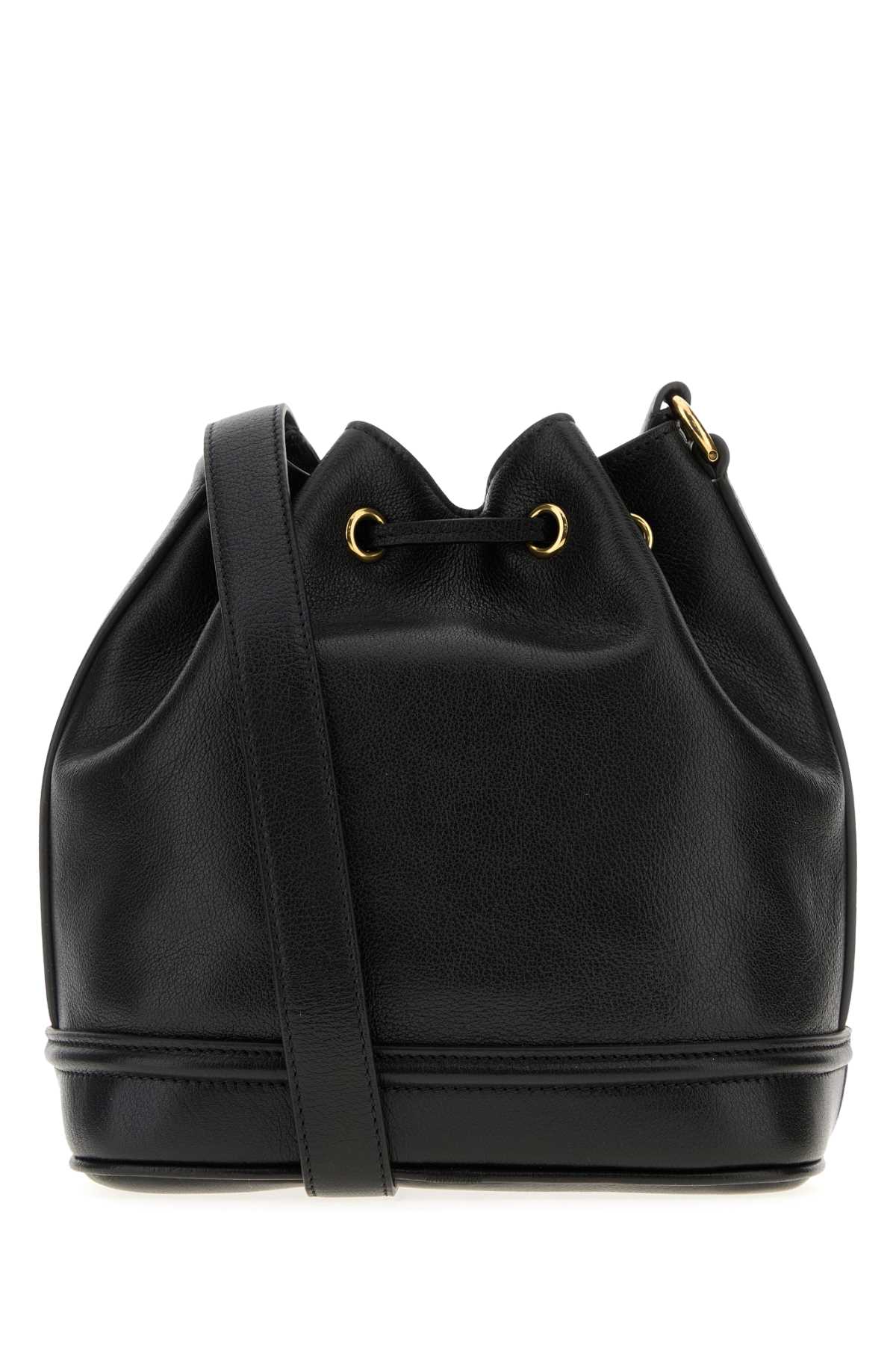 Chloé Leather Bucket Bag Adjustable Strap In Black